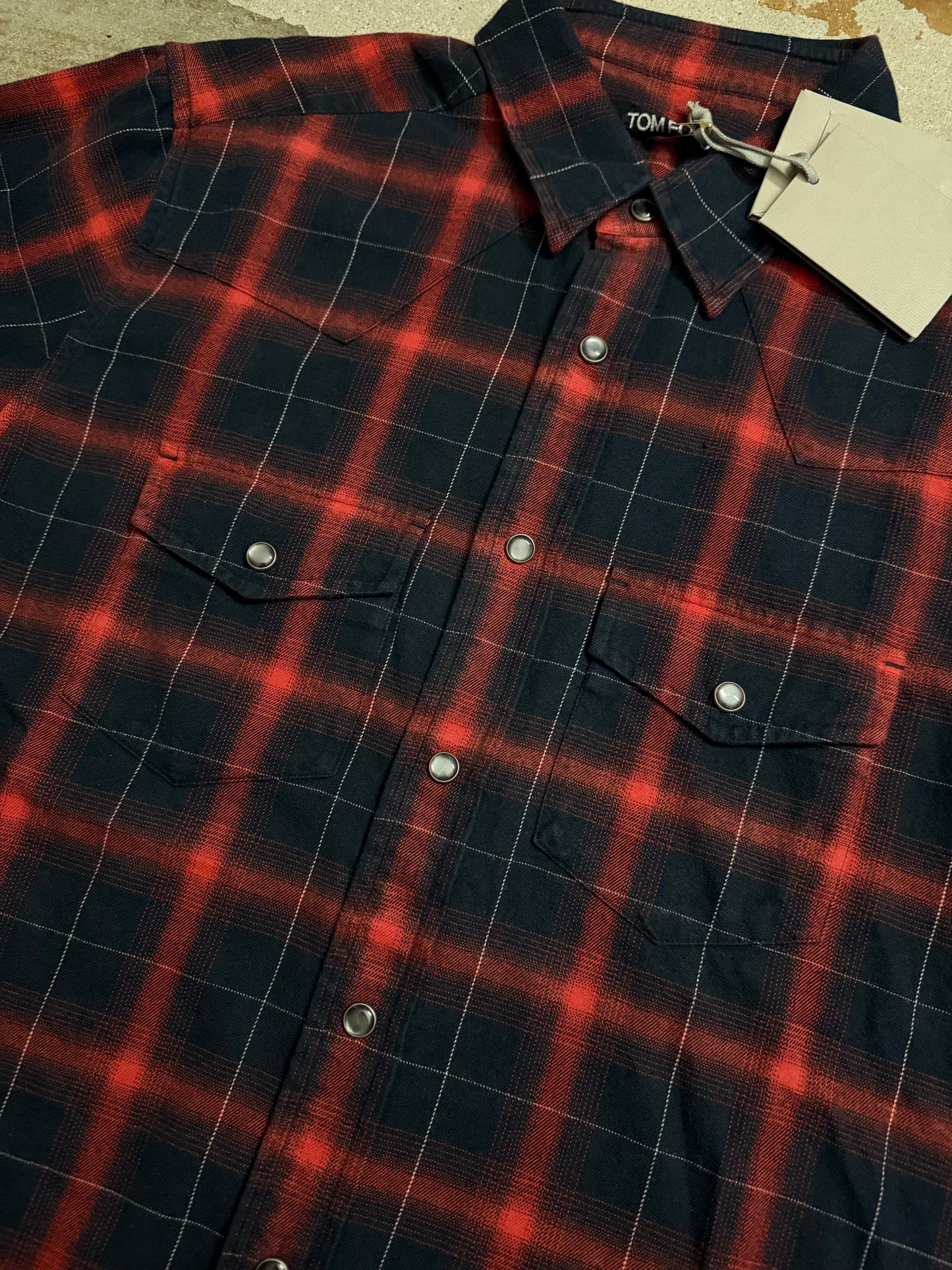 Tom Ford NEW checkered shirt - M