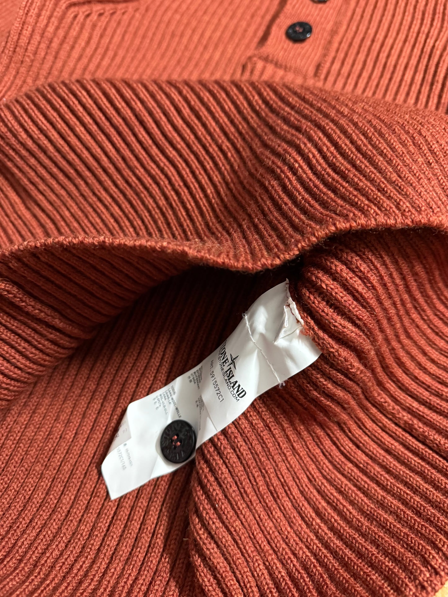 Stone Island orange knit sweatshirt - S