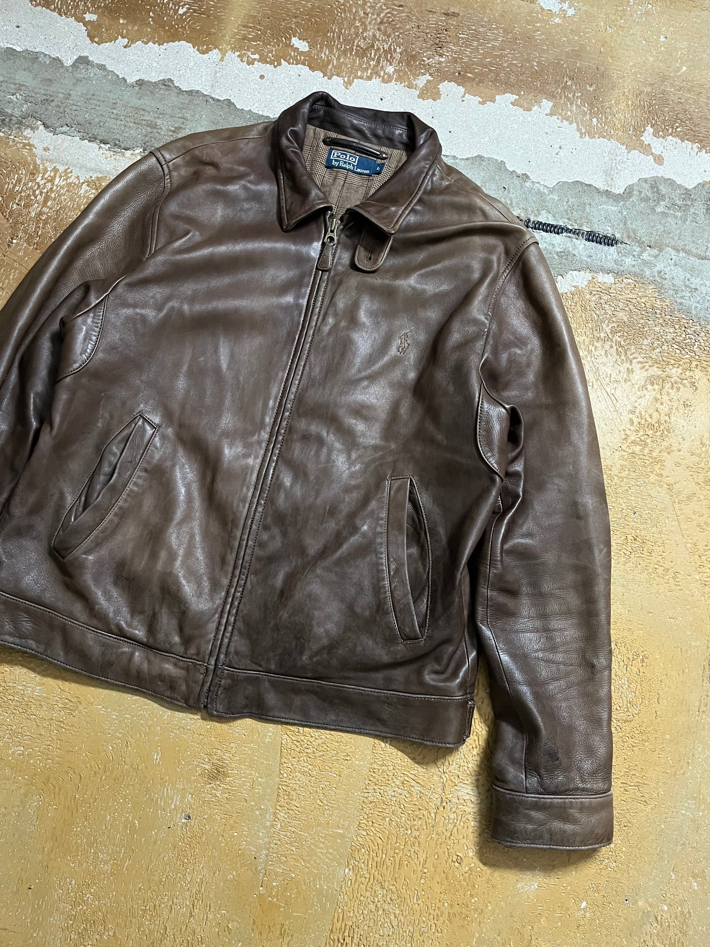Ralph Lauren Lambskin patina jacket - L
