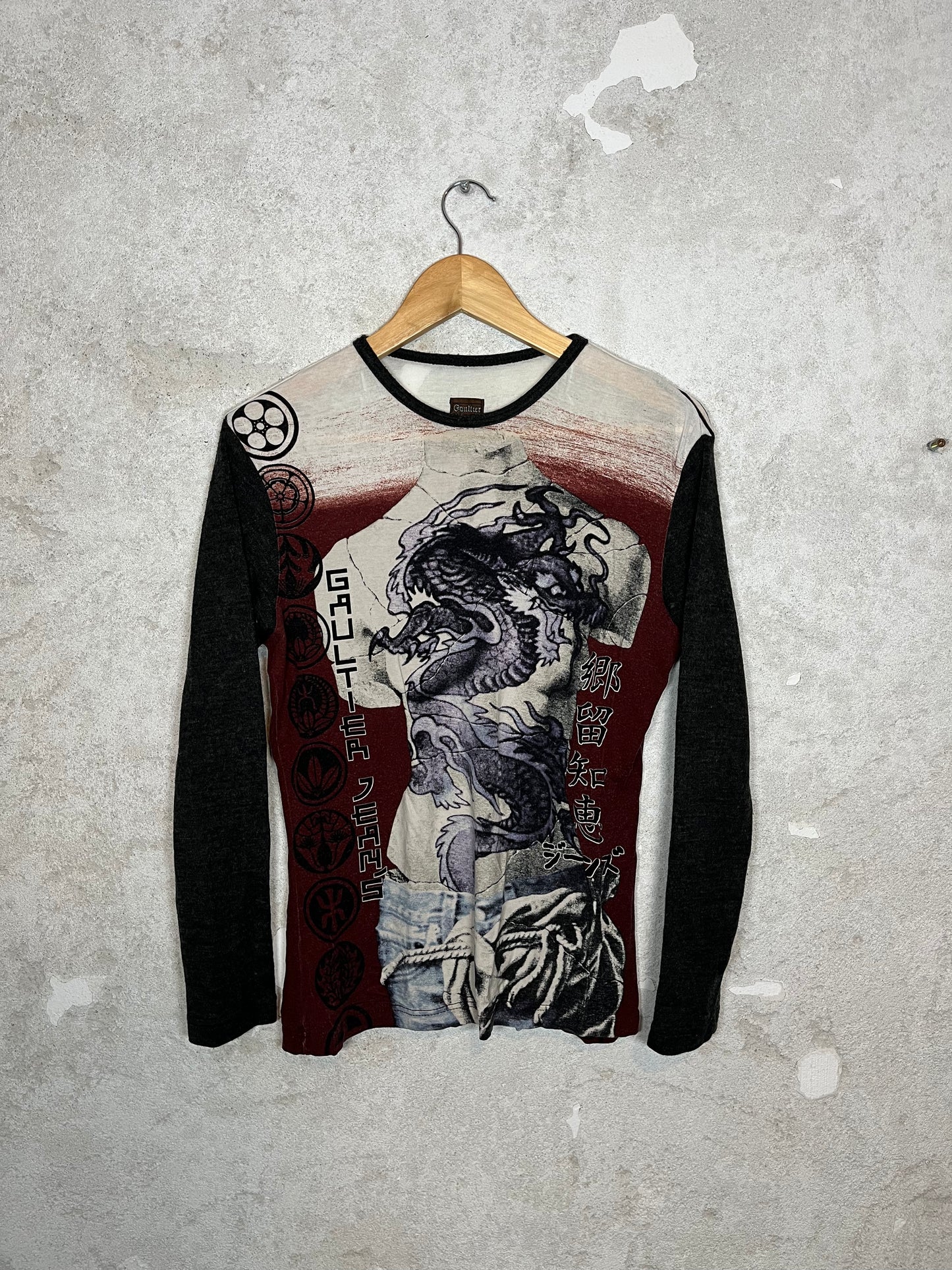 Jean Paul Gaultier rare dragon mesh top - M