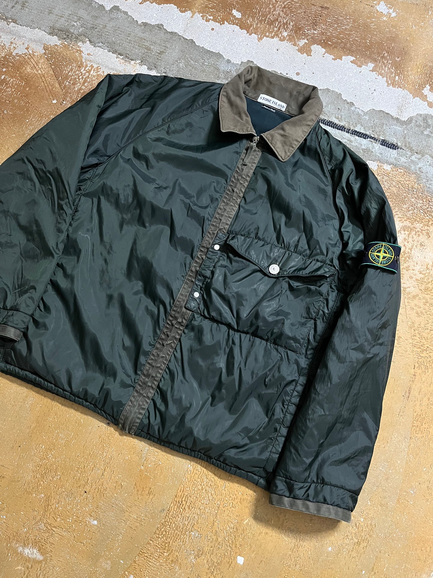 Stone Island vintage 2000 fleece lined jacket - XXL