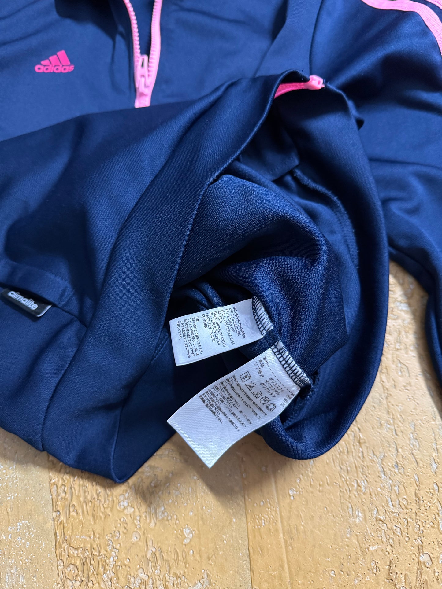 Adidas pink blue vintage sport jacket - XS