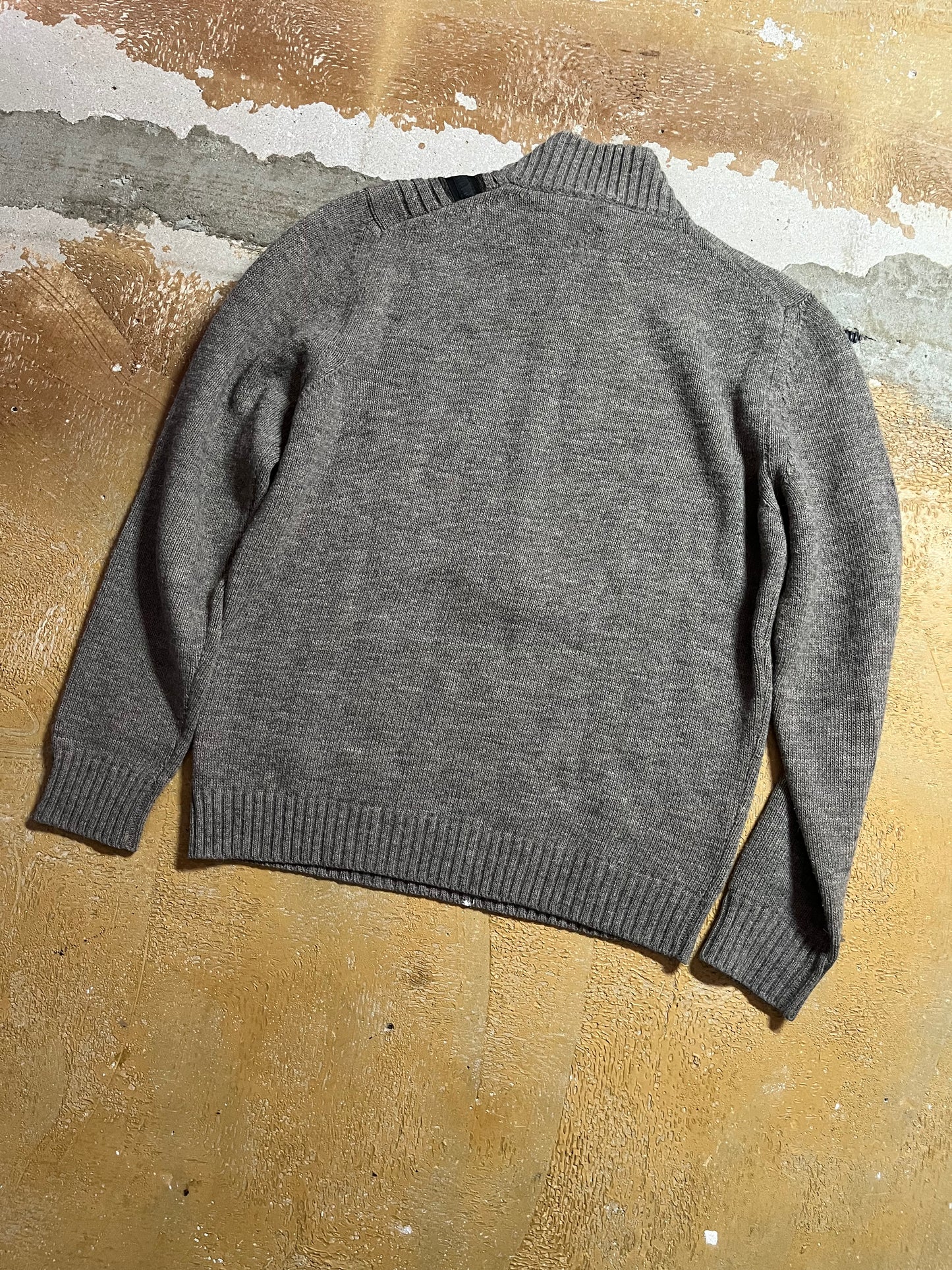 Dirk Bikkembergs vintage alpaca wool knit zip-up sweater - L