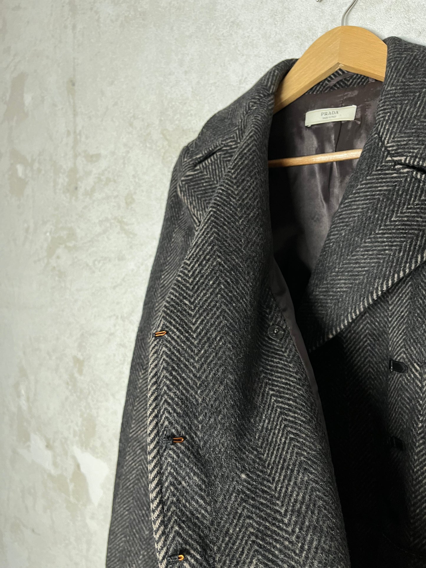 Prada heavy trench coat alpaca - XL