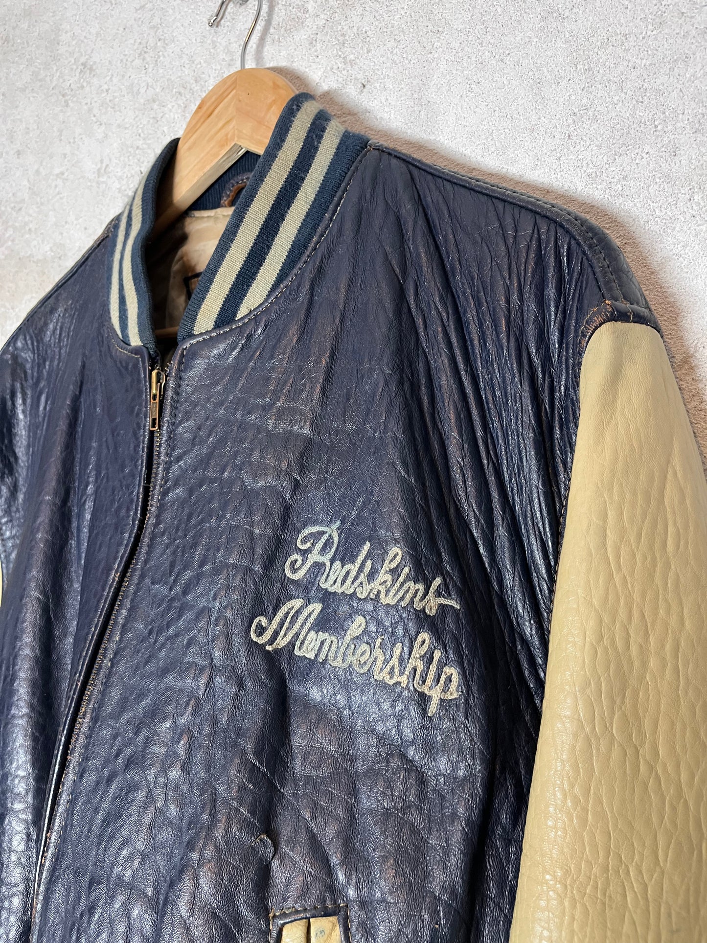 Redskins vintage leather motor jacket - L