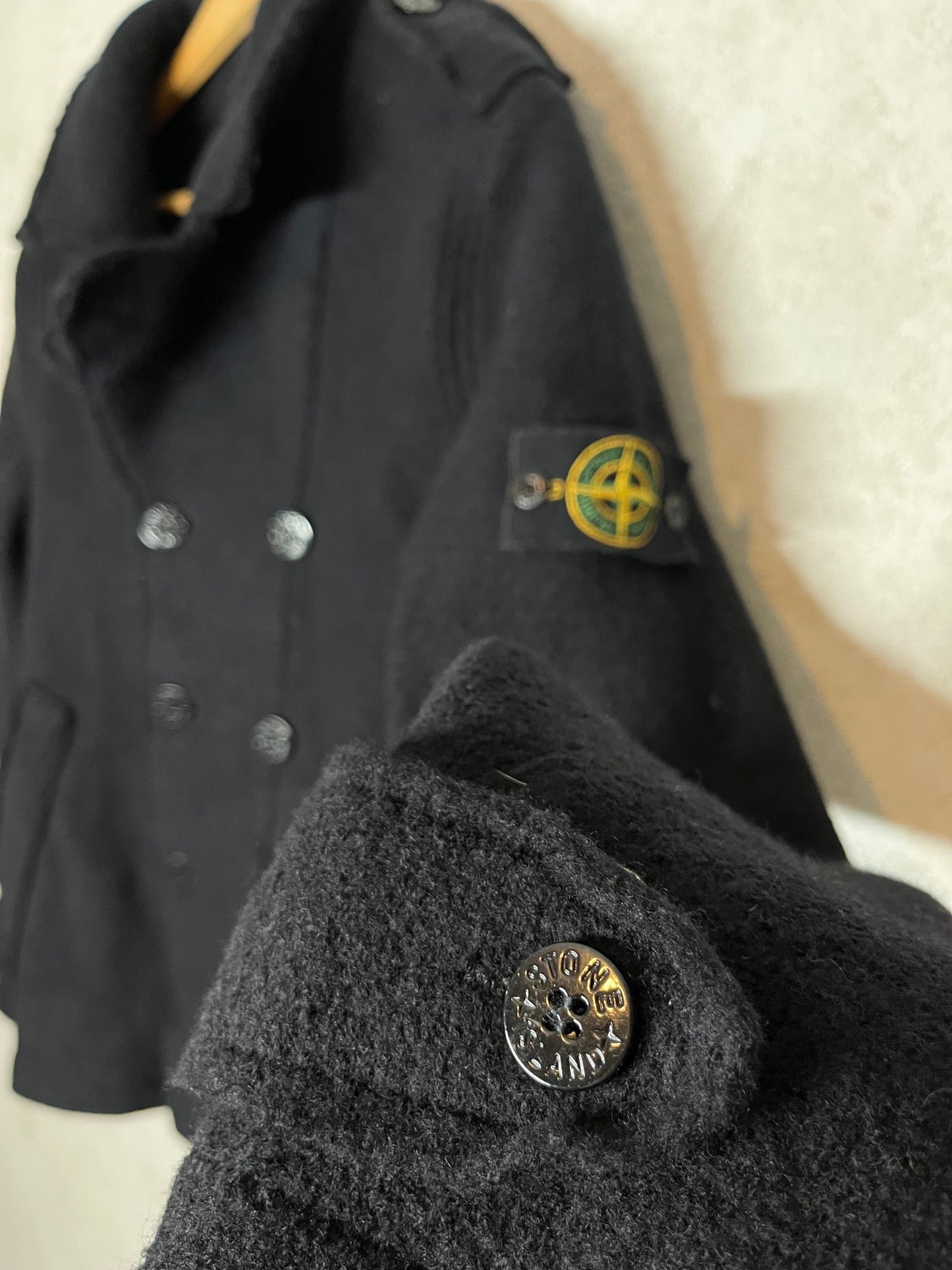 Stone Island wool jacket trenchcoat - L