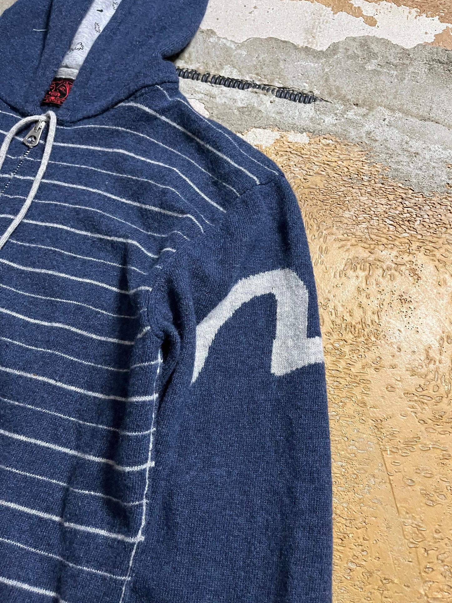 Evisu wool vintage hoodie zip-up - S