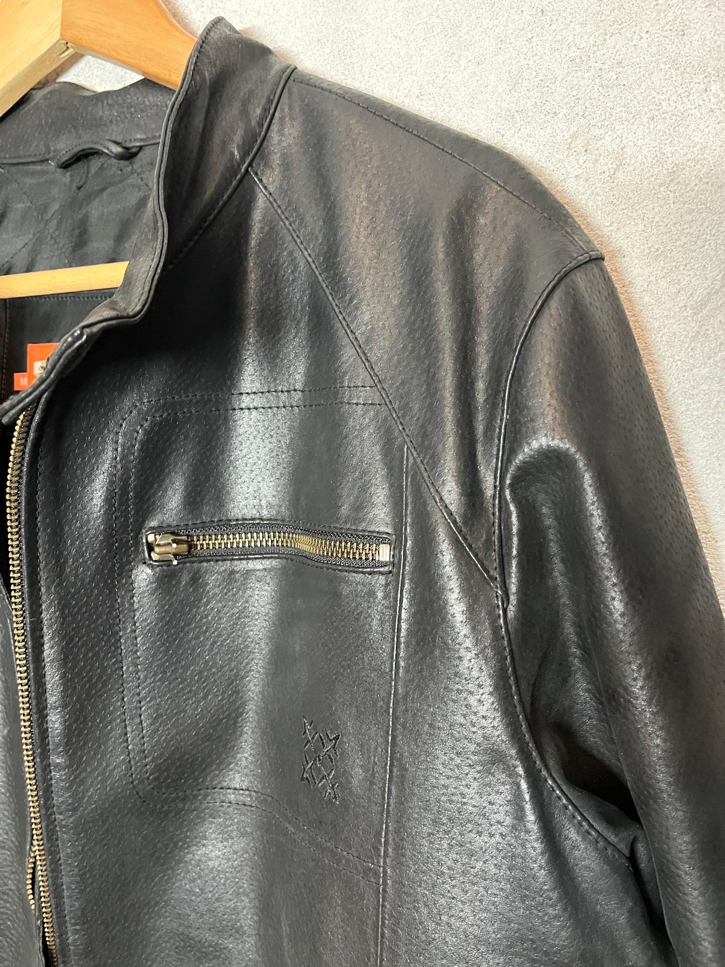 Oxbow vintage motor leather jacket - M