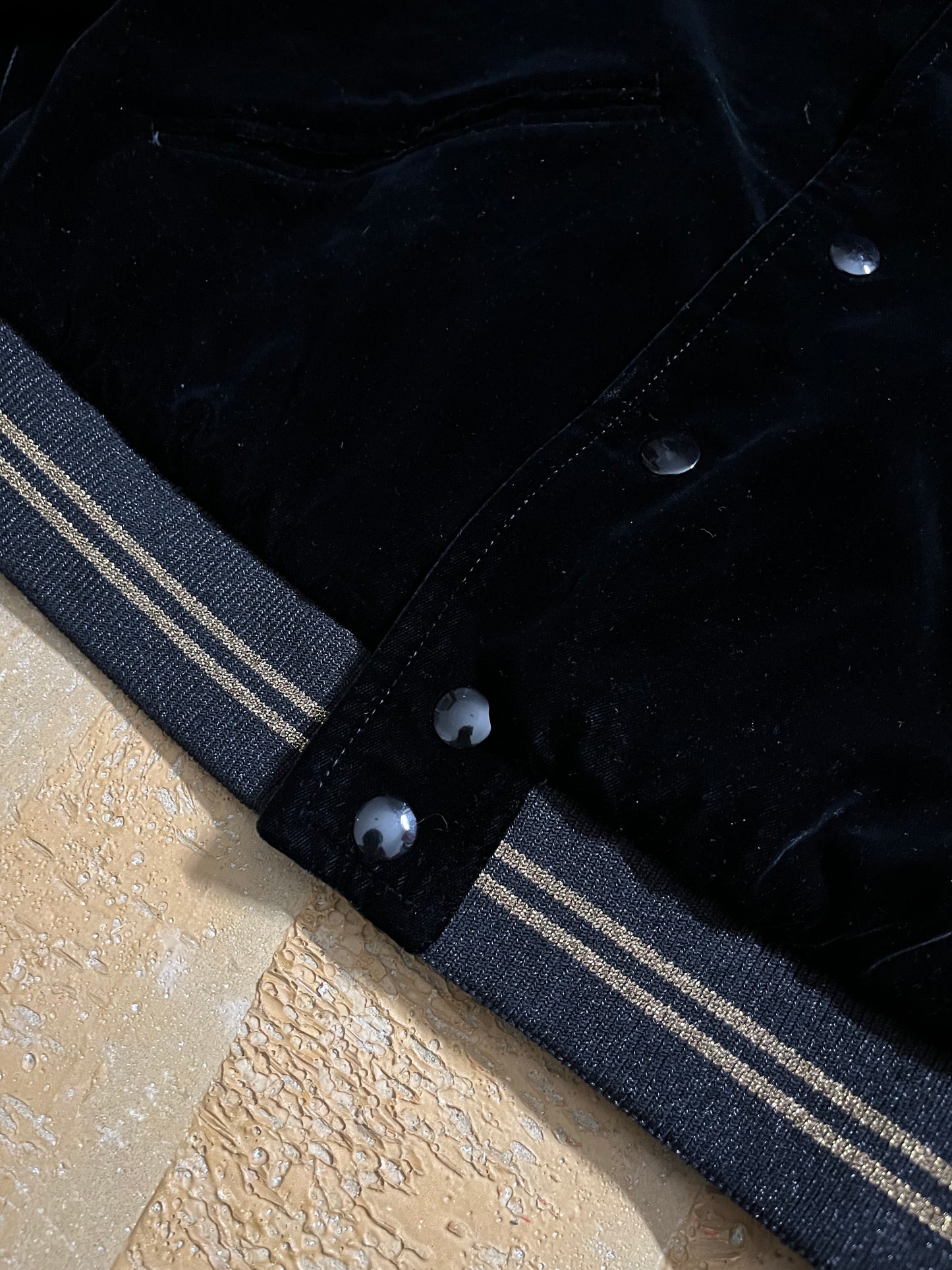 Saint Laurent Palladium velvet bomber jacket - XS