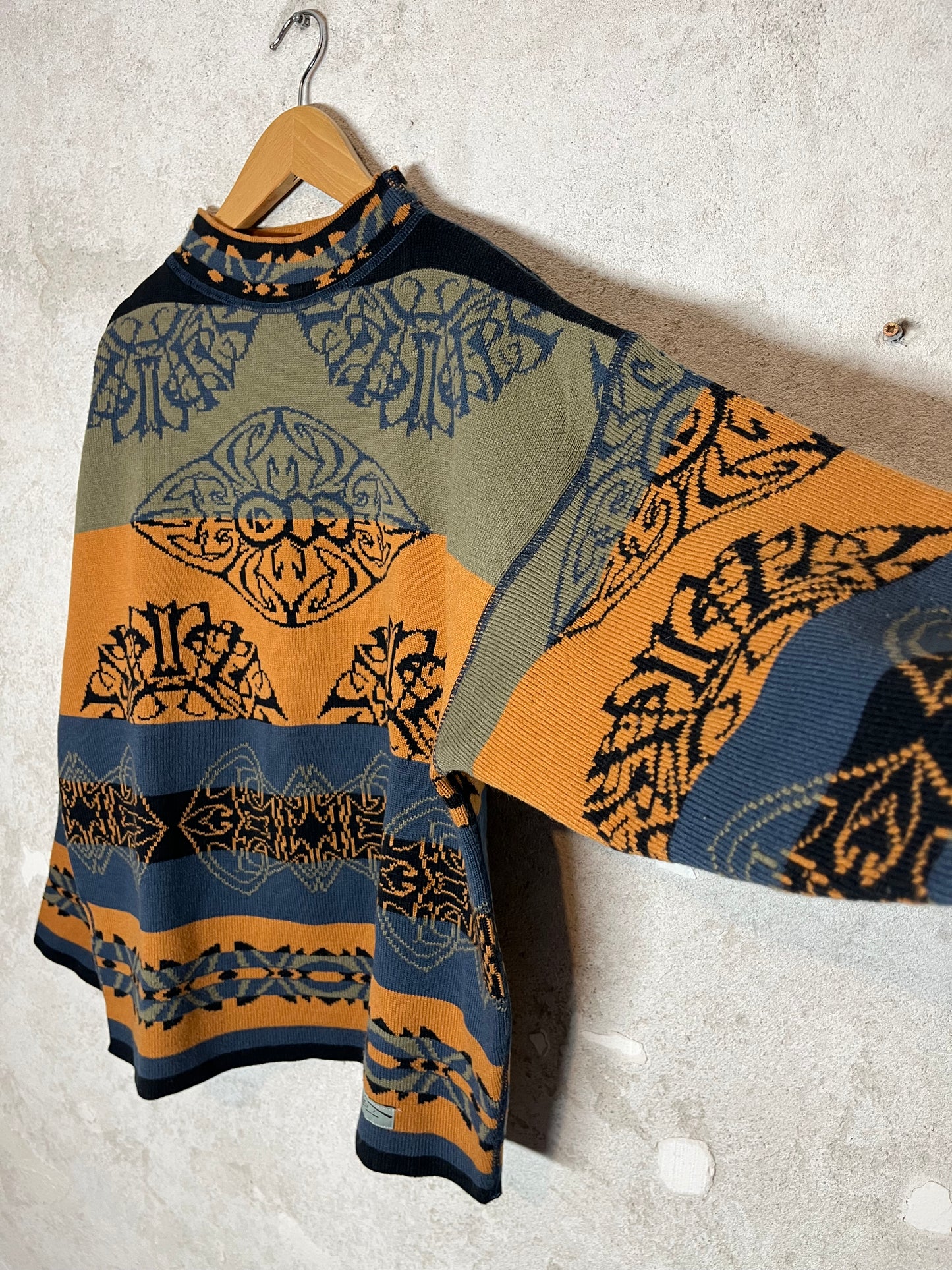 O’neill rare vintage reversible funky knit sweater - M