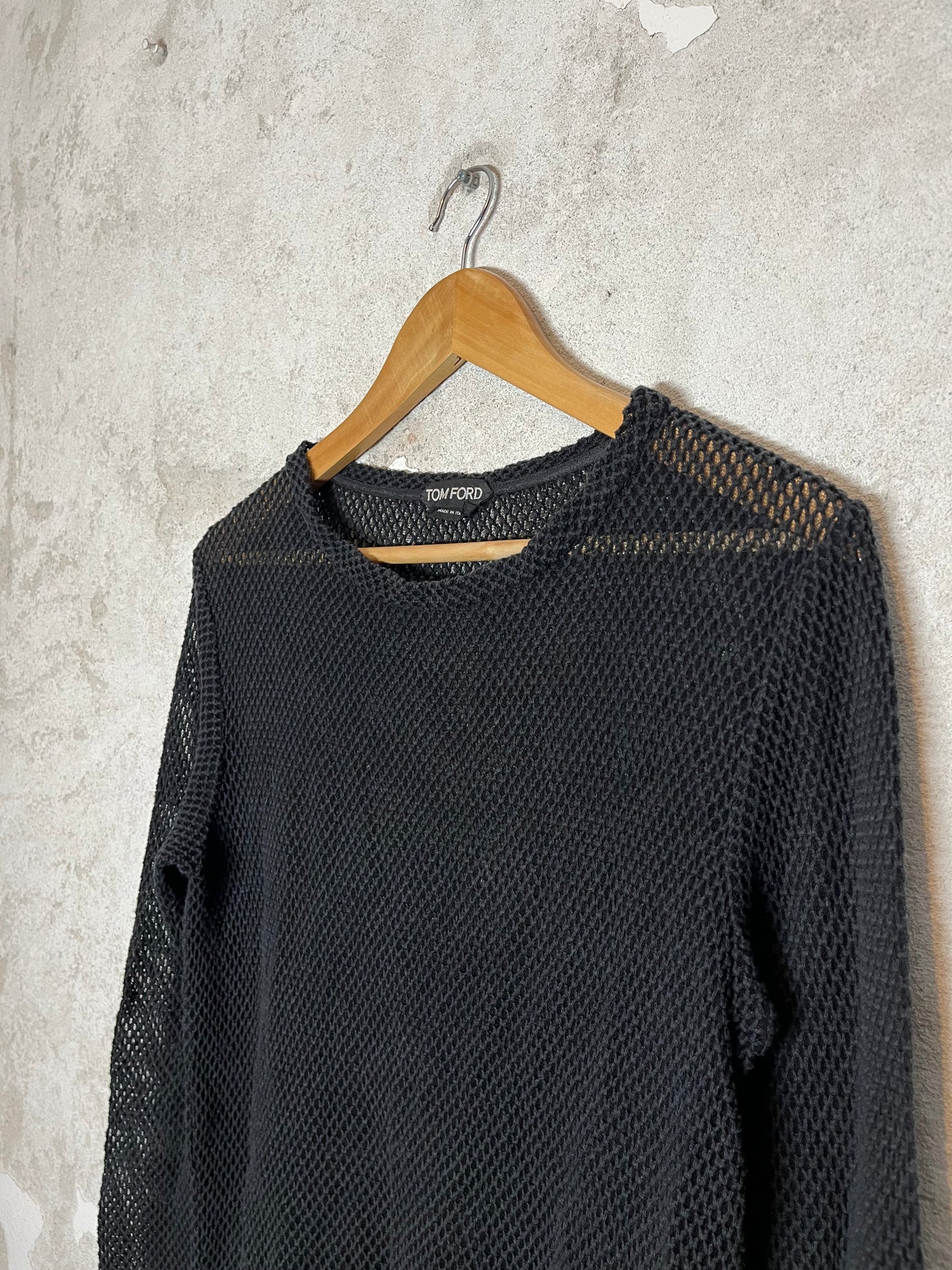 Tom Ford mesh knit longsleeve shirt - M