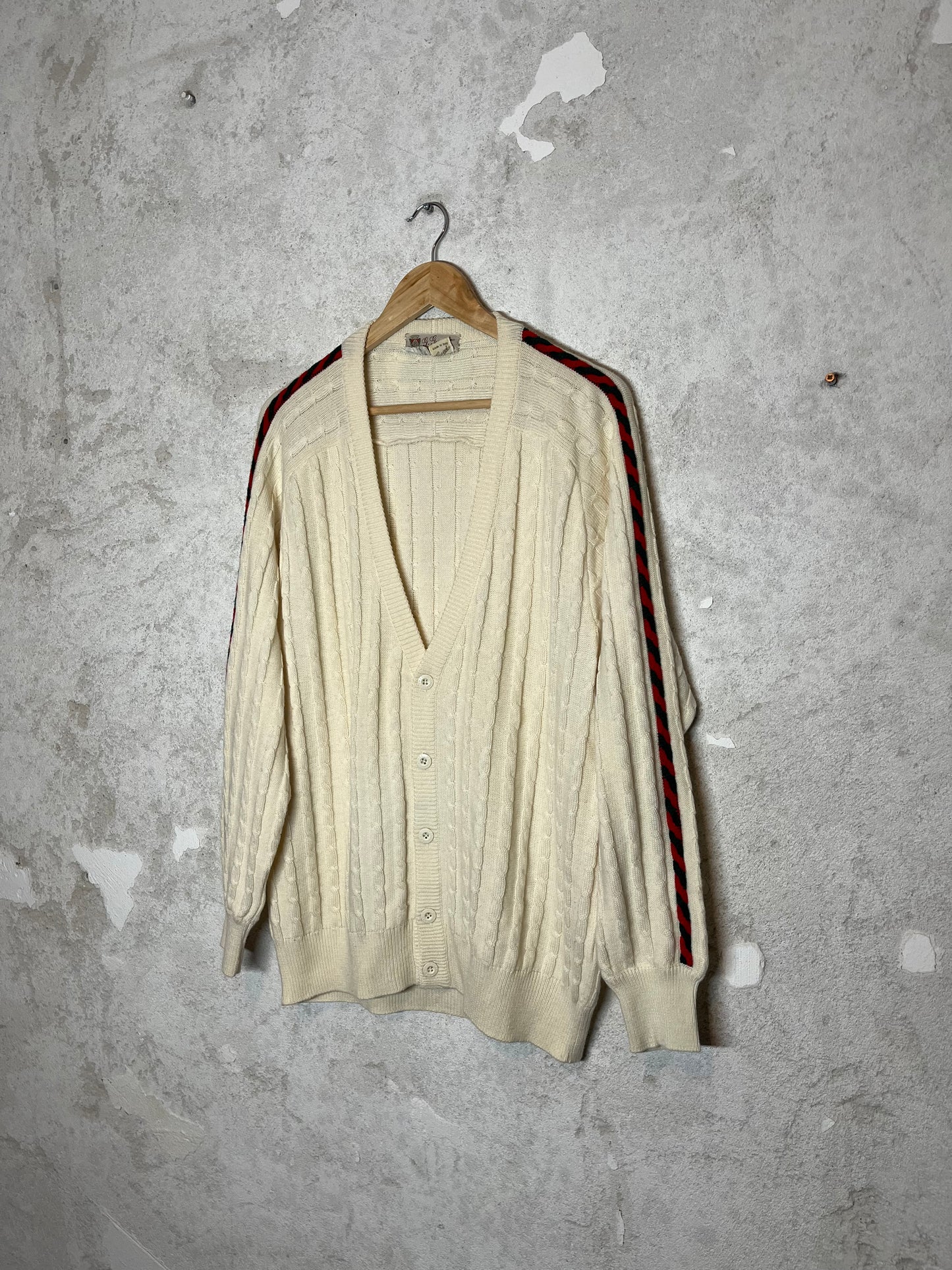 Gucci vintage retro cable knit cardigan sweater - XL/XXL