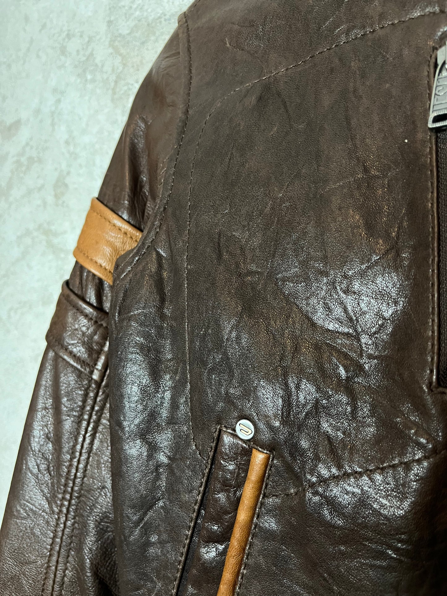 Diesel 2000s leather motor jacket - M