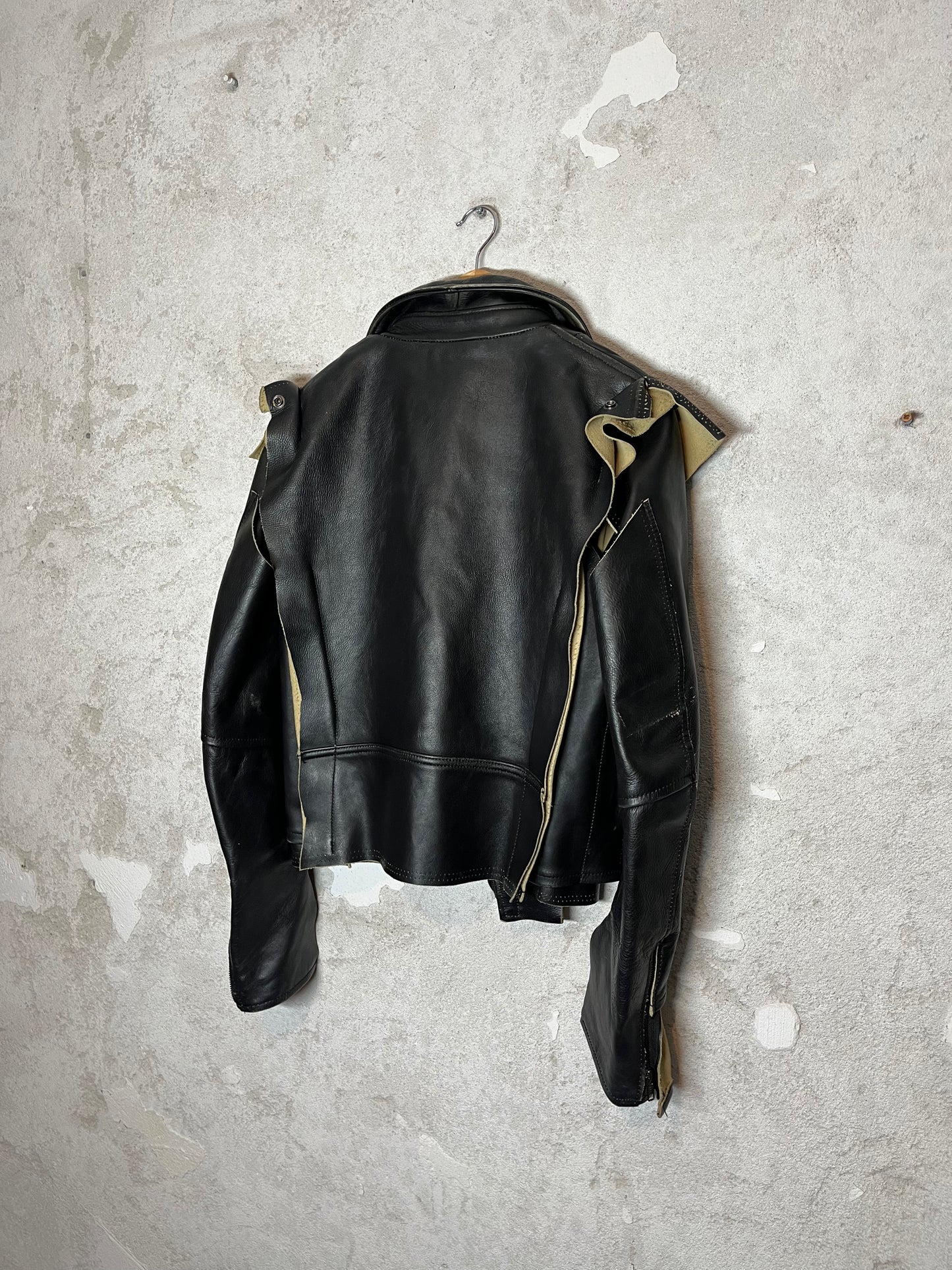 Maison Martin Margiela x H&M deconstructed biker leather jacket - XS