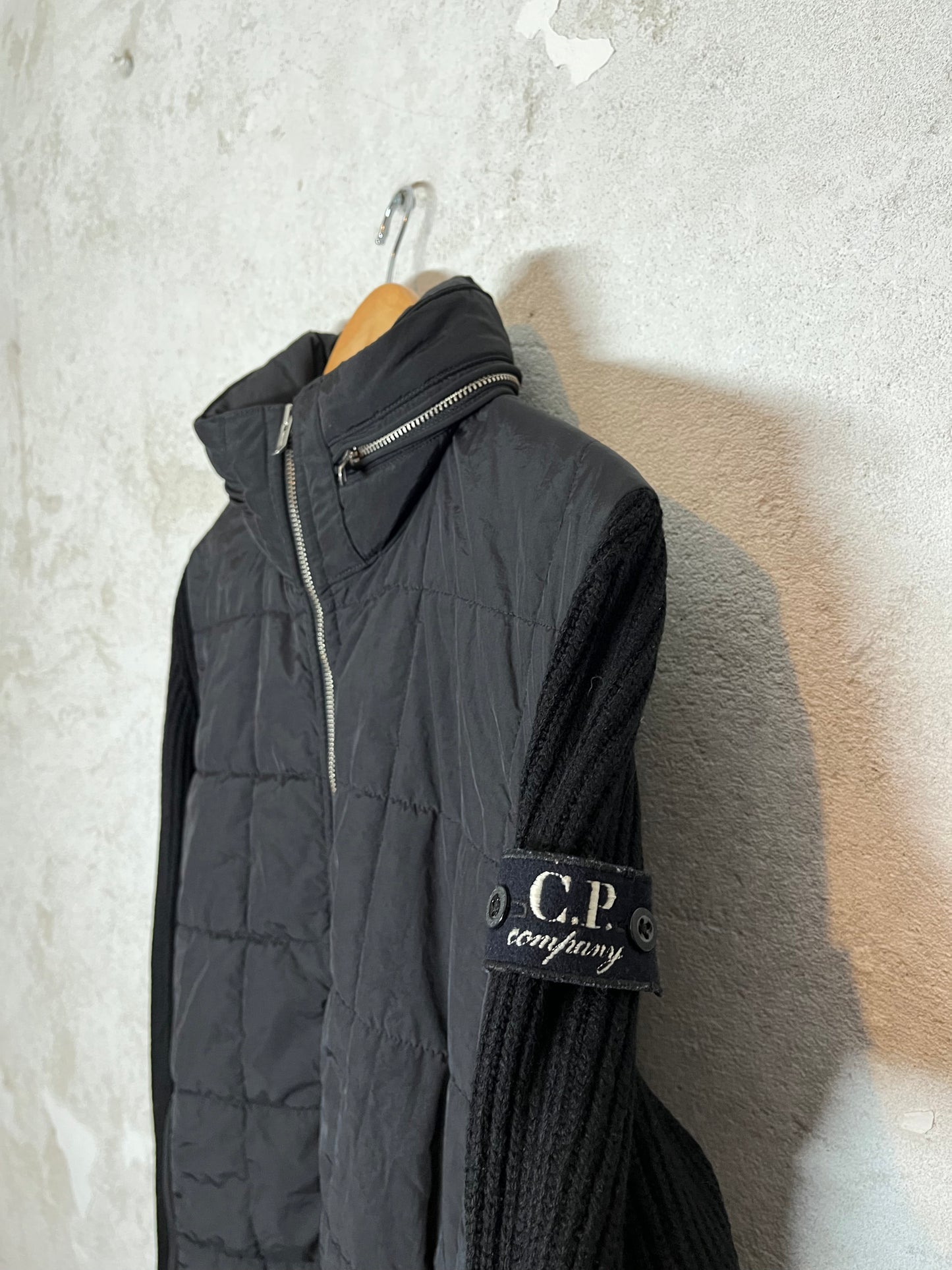 CP Company knitted sleeve badge jacket - XL