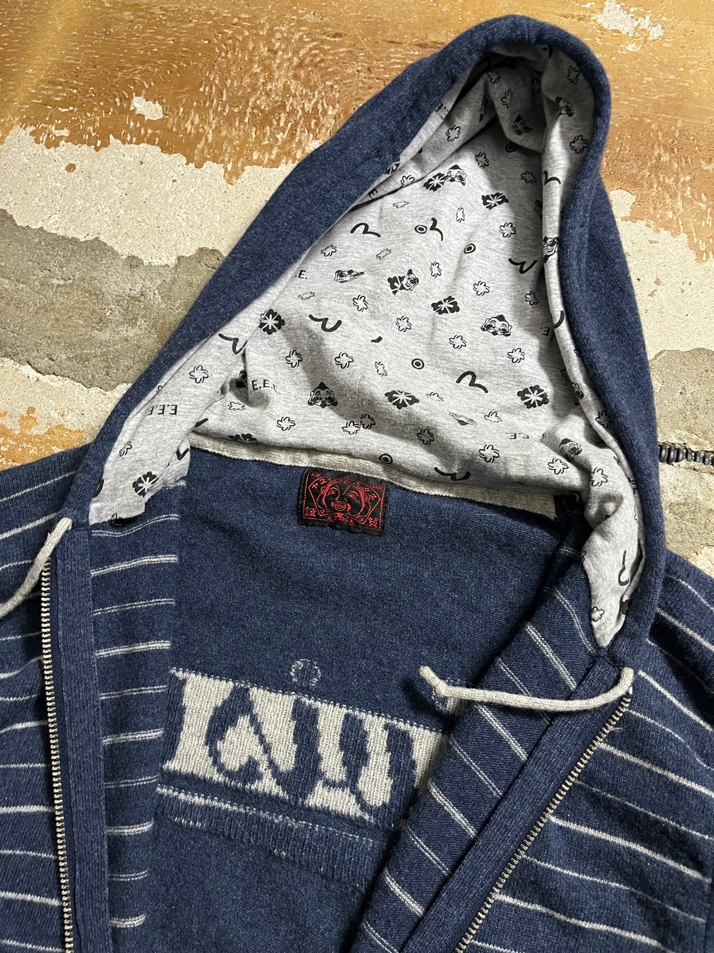 Evisu wool vintage hoodie zip-up - S