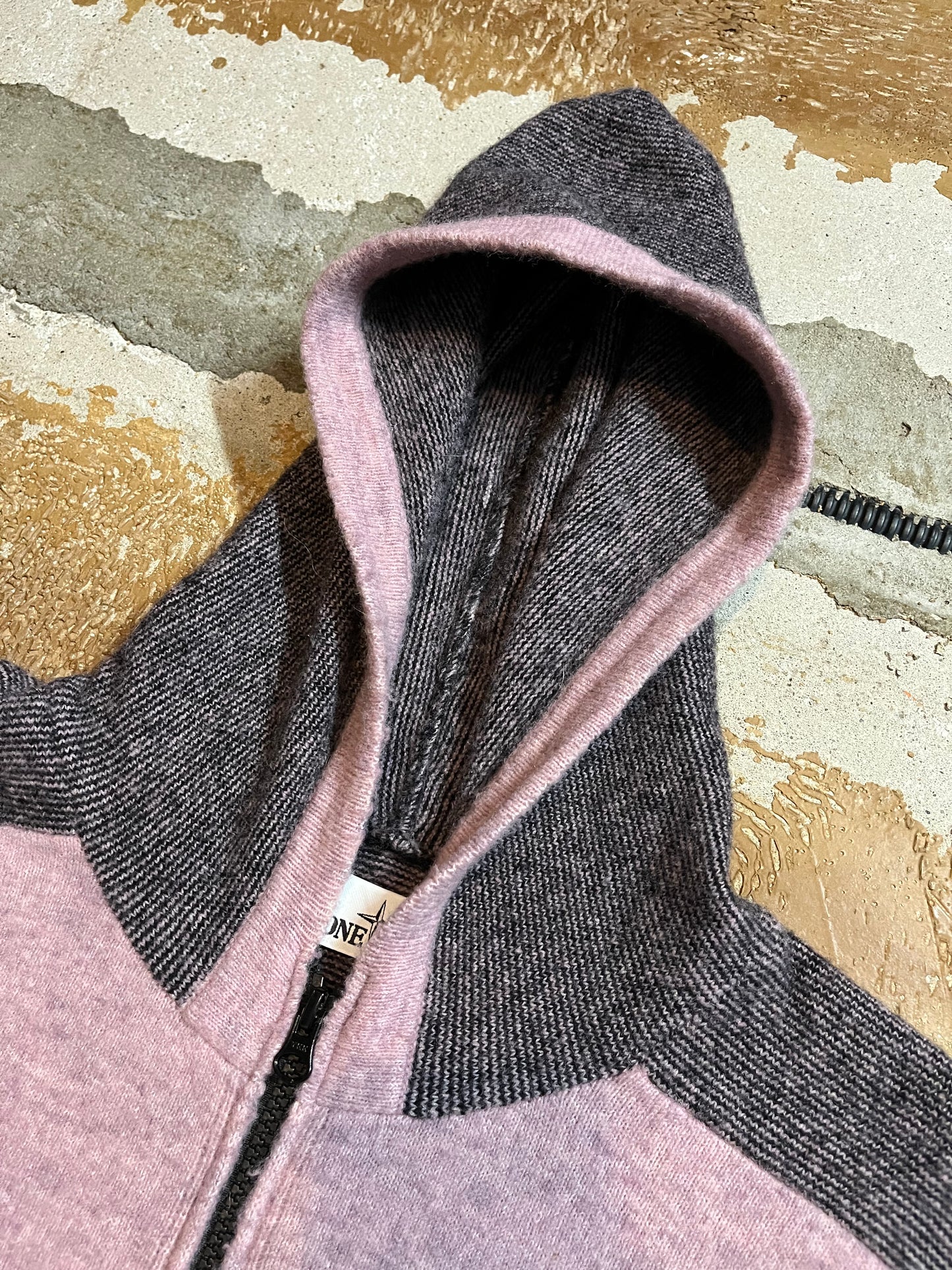 Stone Island knit zip-up sweater - L