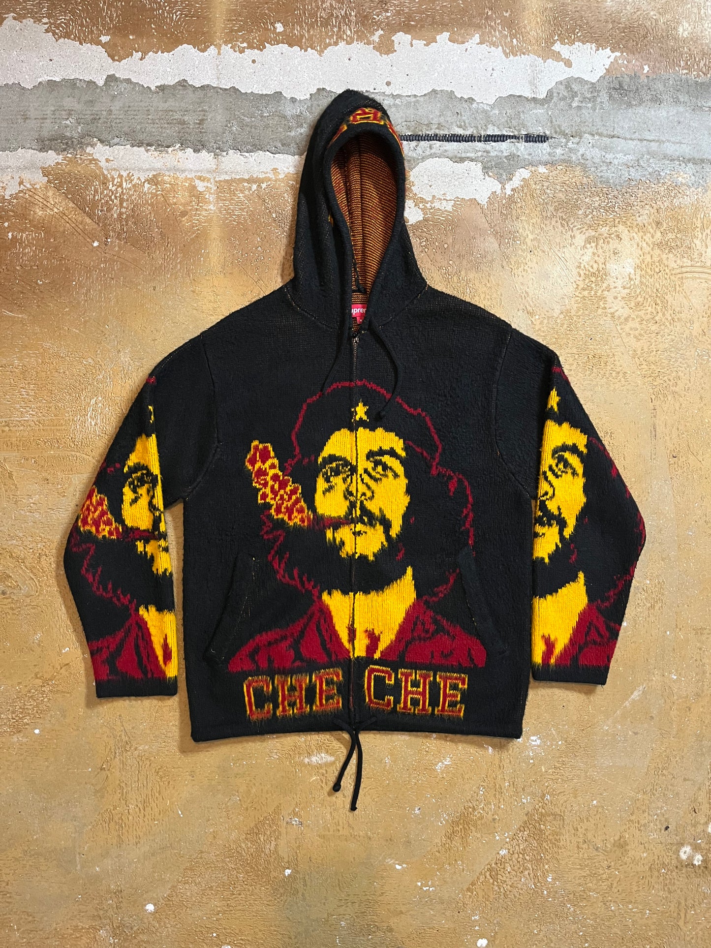Supreme Che knit zip up sweater - M