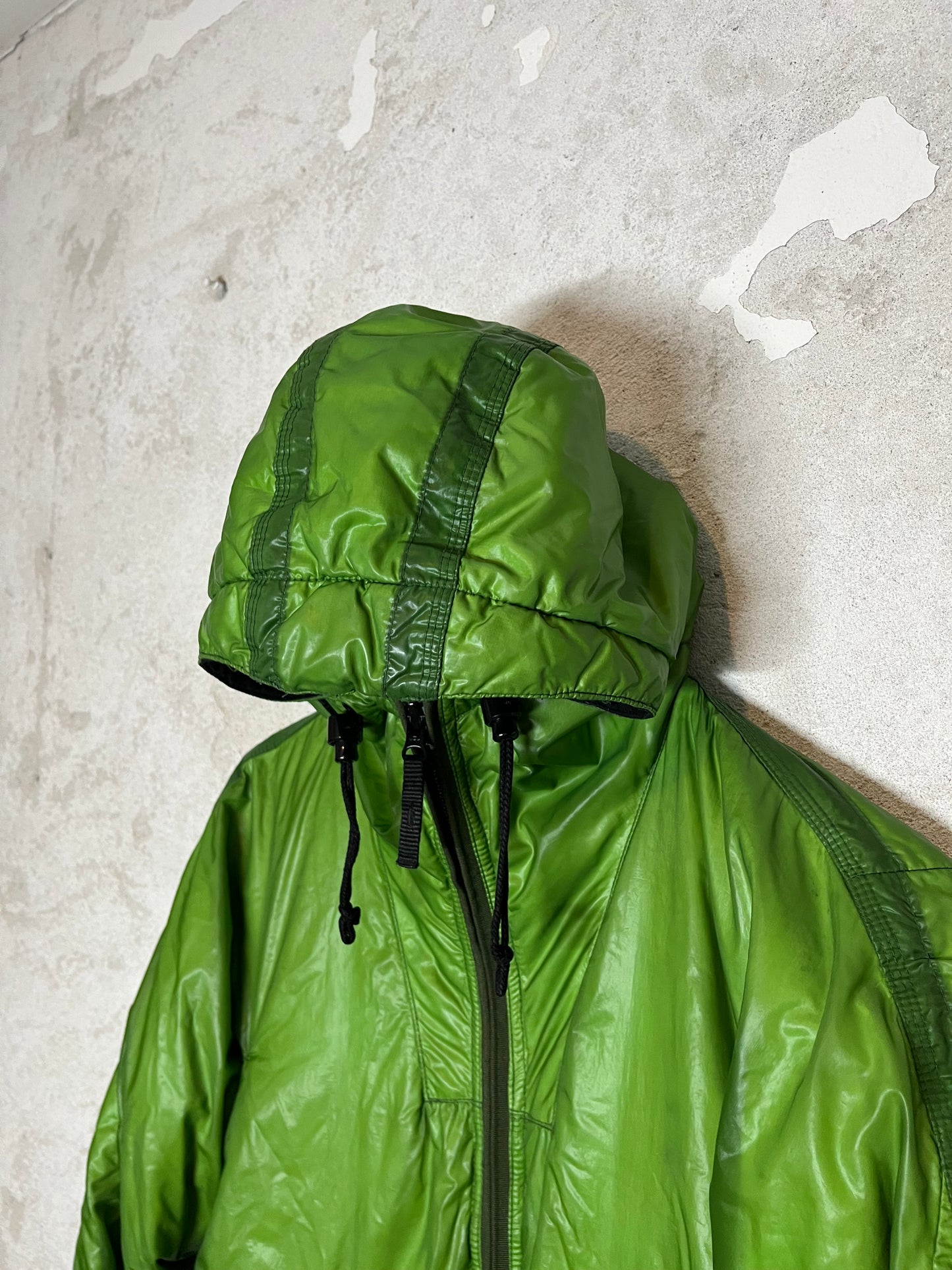 Stone Island 2007 mesh badge puffer down jacket - S