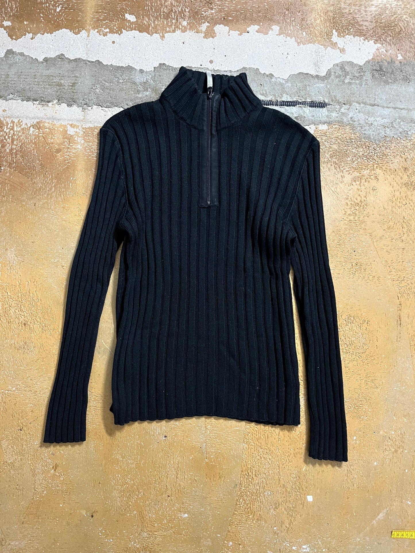Armani Jeans printed knit rib sweater - M
