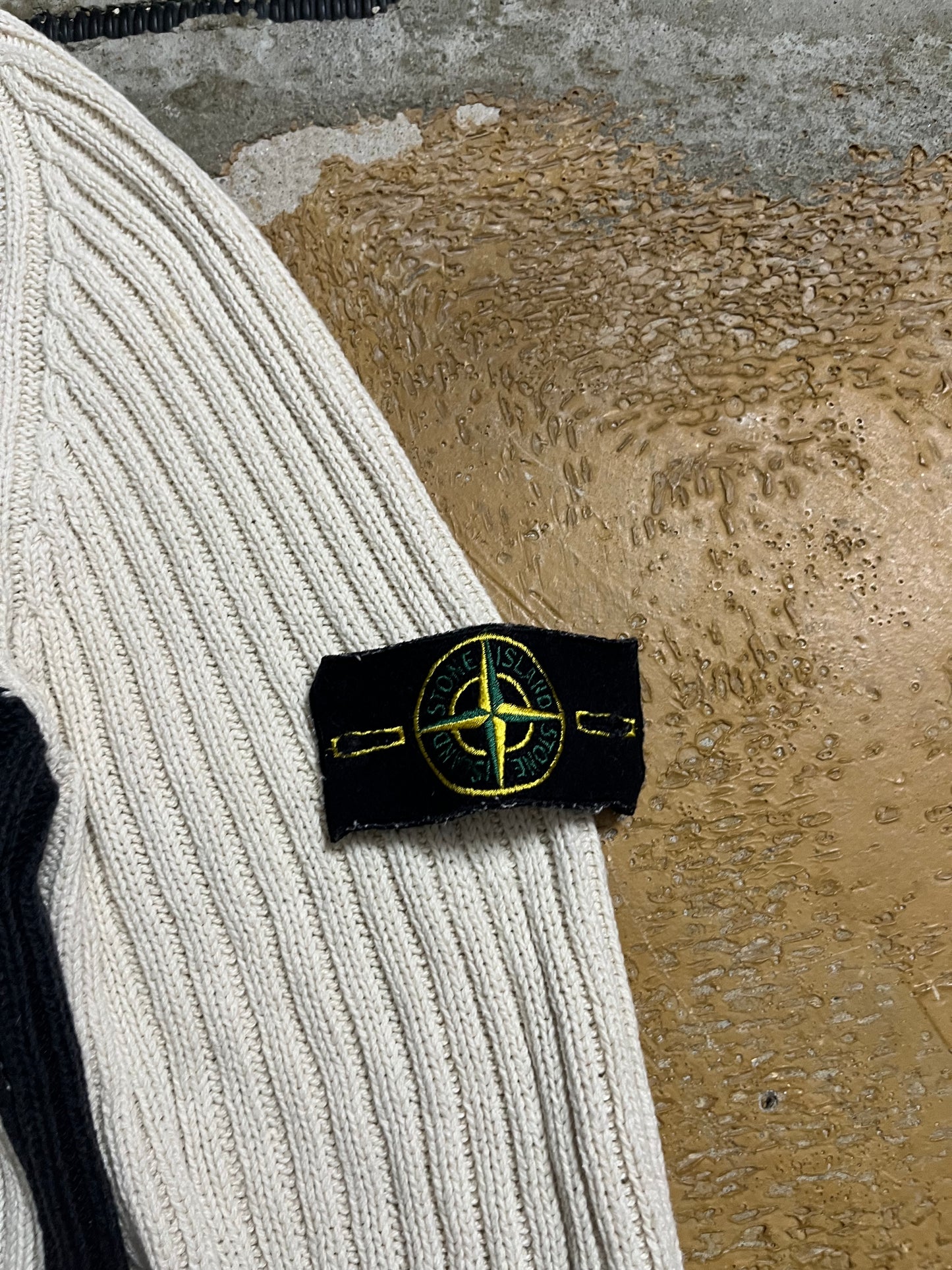 Stone Island white knit sweater - M