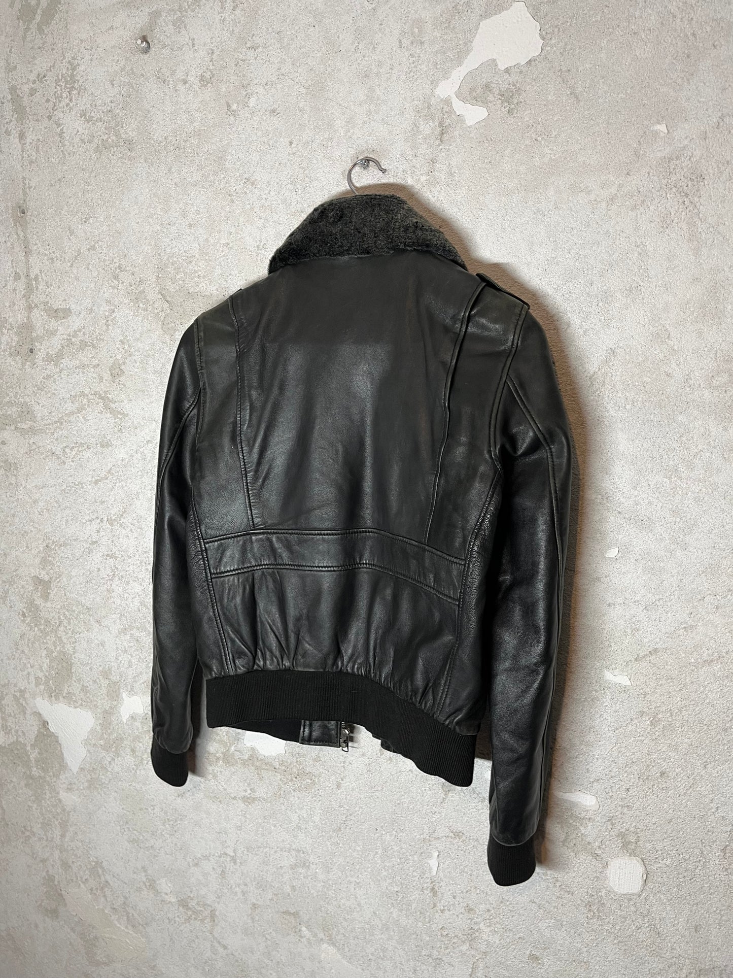 Schott NYC vintage leather motor race jacket - S