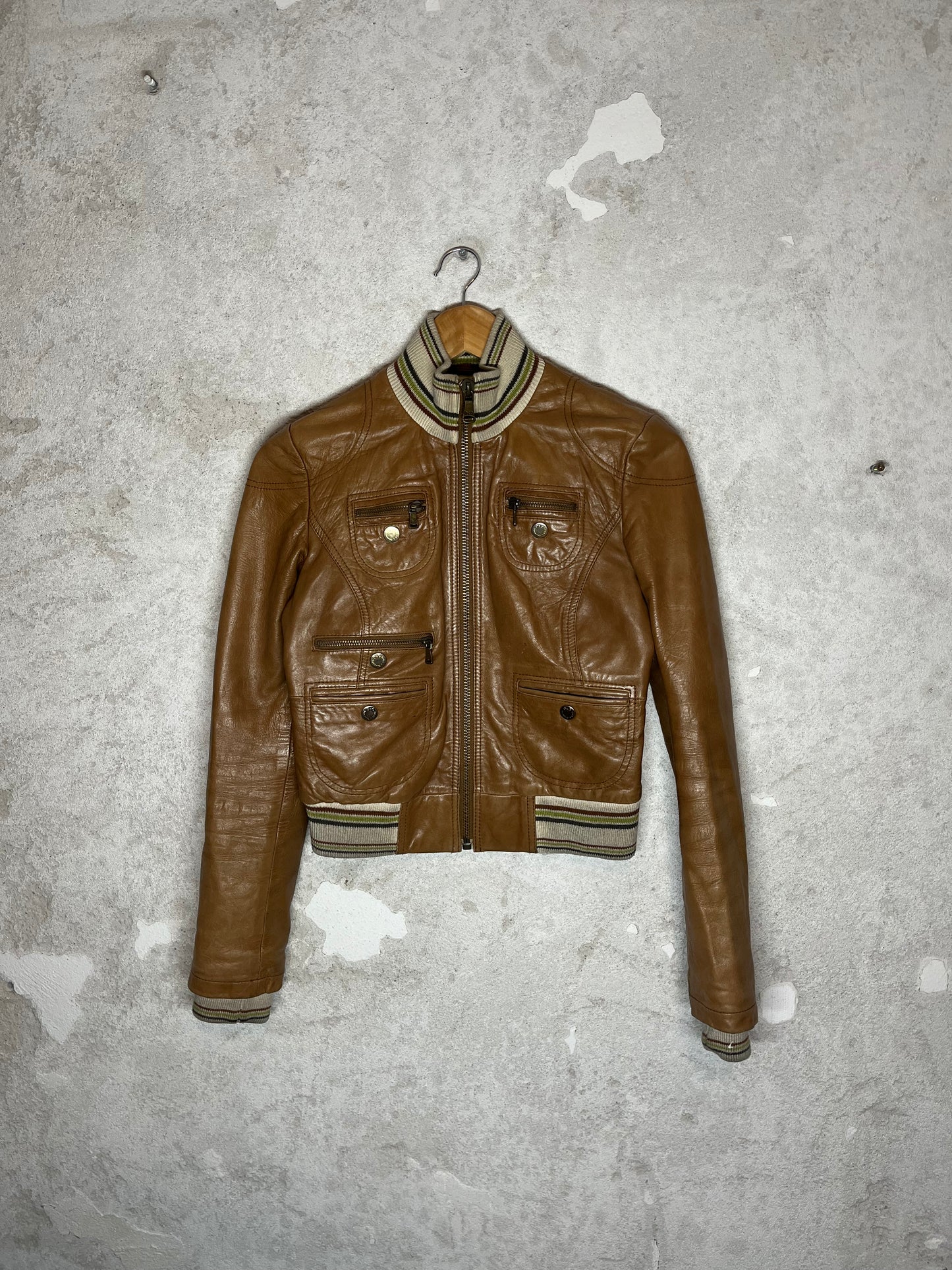 Dolce & Gabbana leather jacket - XS