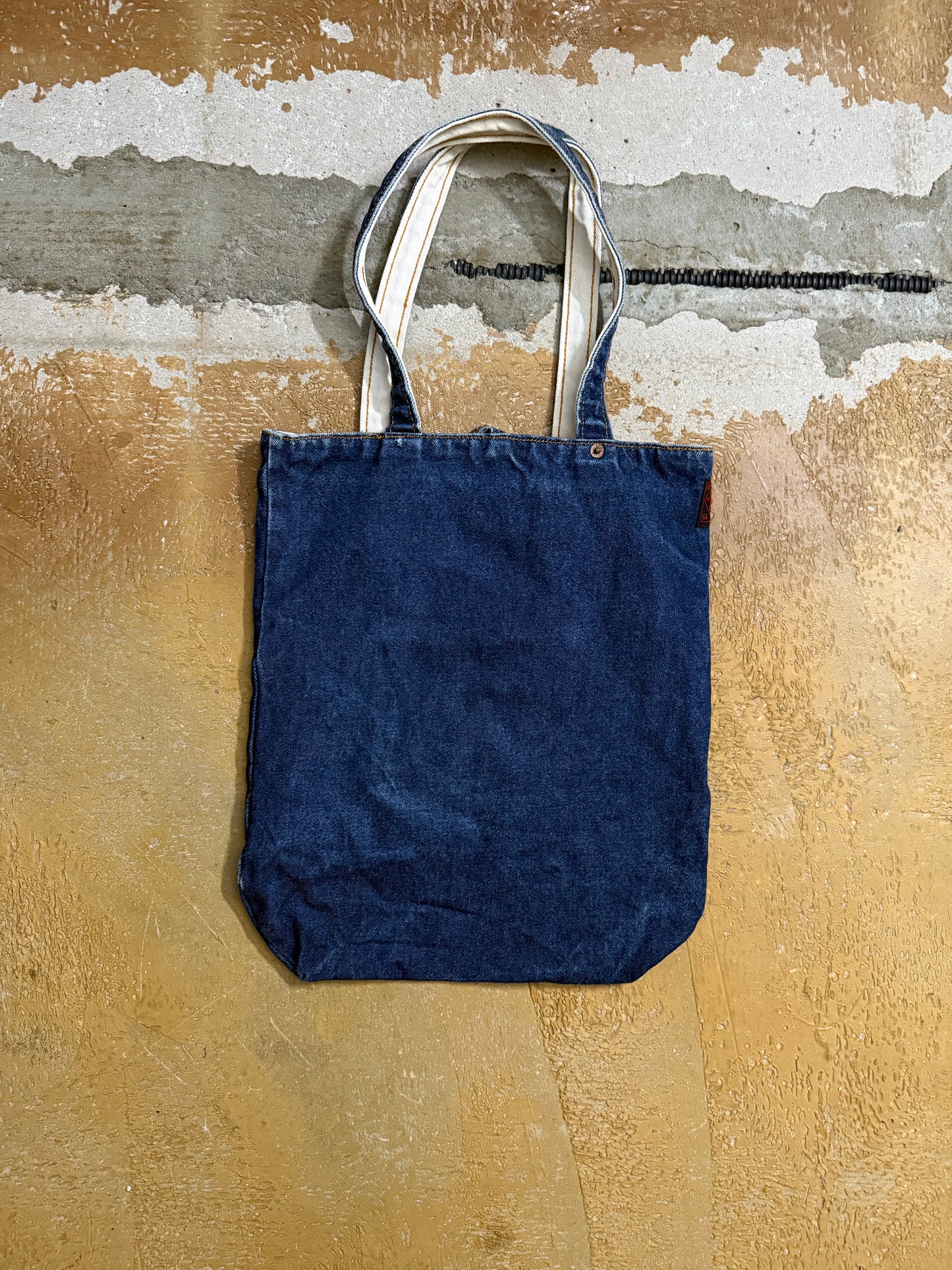 Evisu reversible denim tote bag
