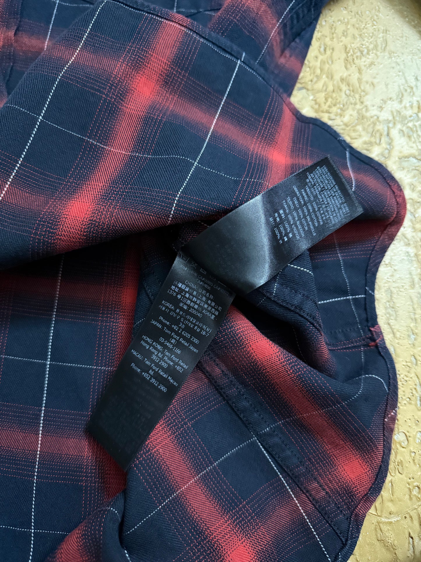 Tom Ford NEW checkered shirt - M