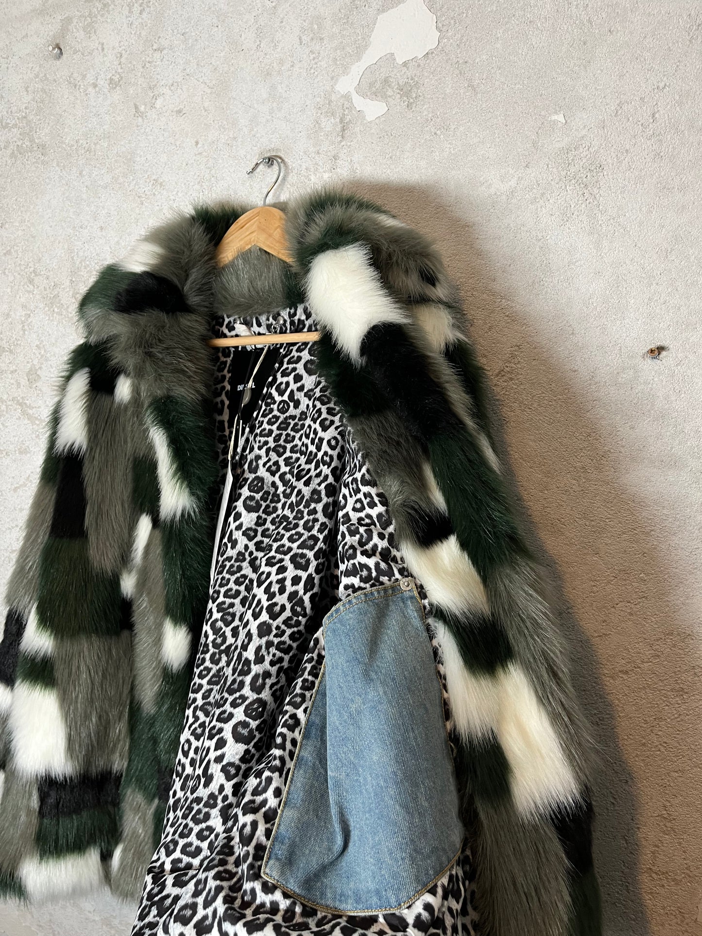Diesel ecological faux fur jacket - S