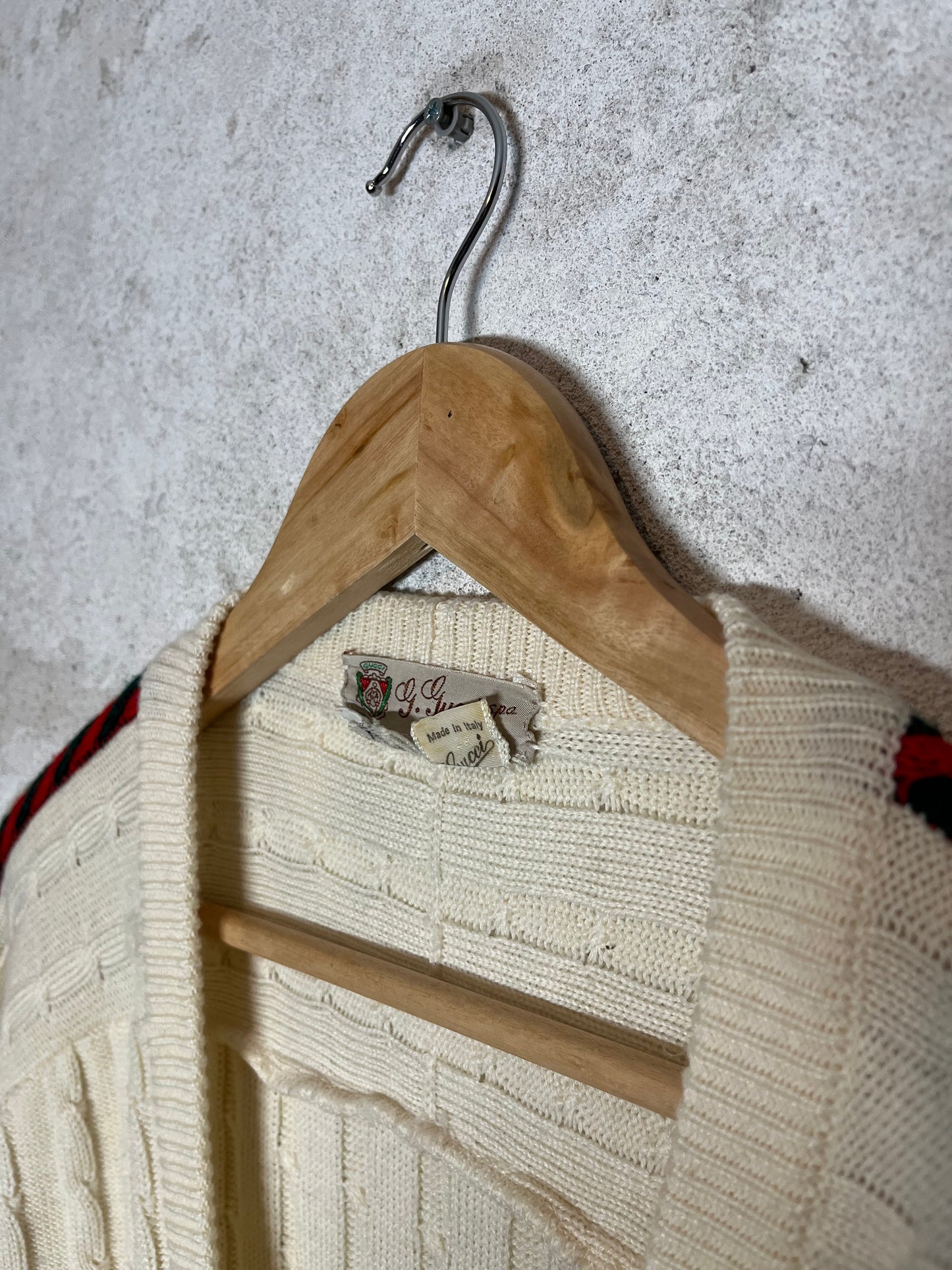 Gucci vintage retro cable knit cardigan sweater - XL/XXL