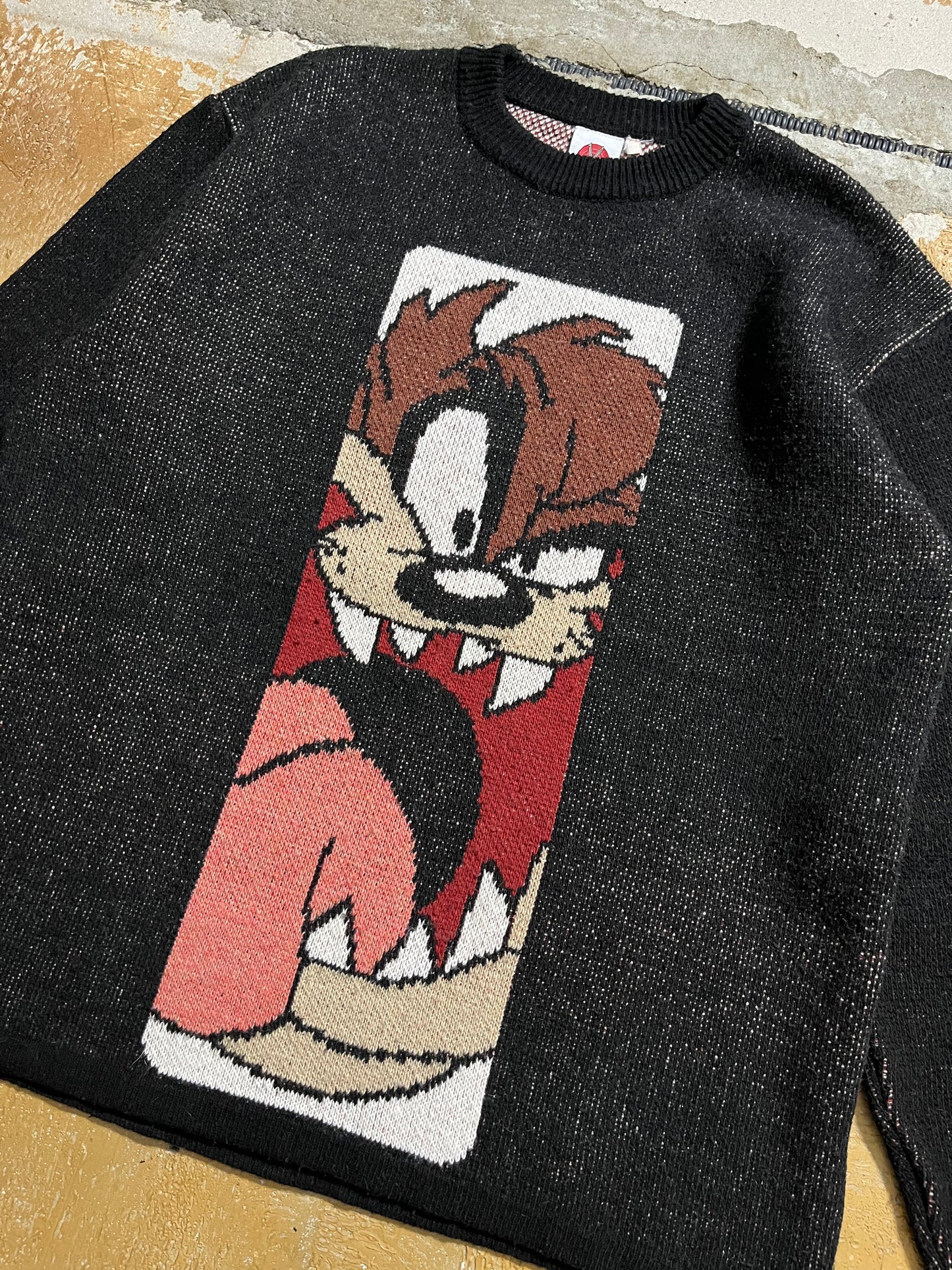 Taz Tasmanian Devil Looney Tunes knit sweater - L