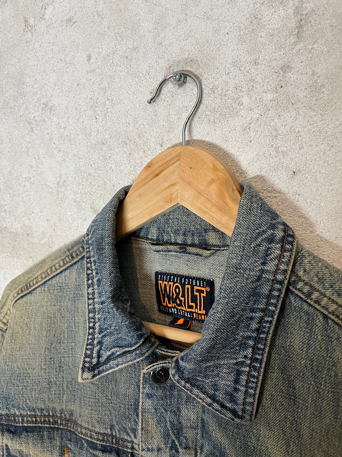 Walter van Beirendonck W< lightning mud denim jacket - S/M