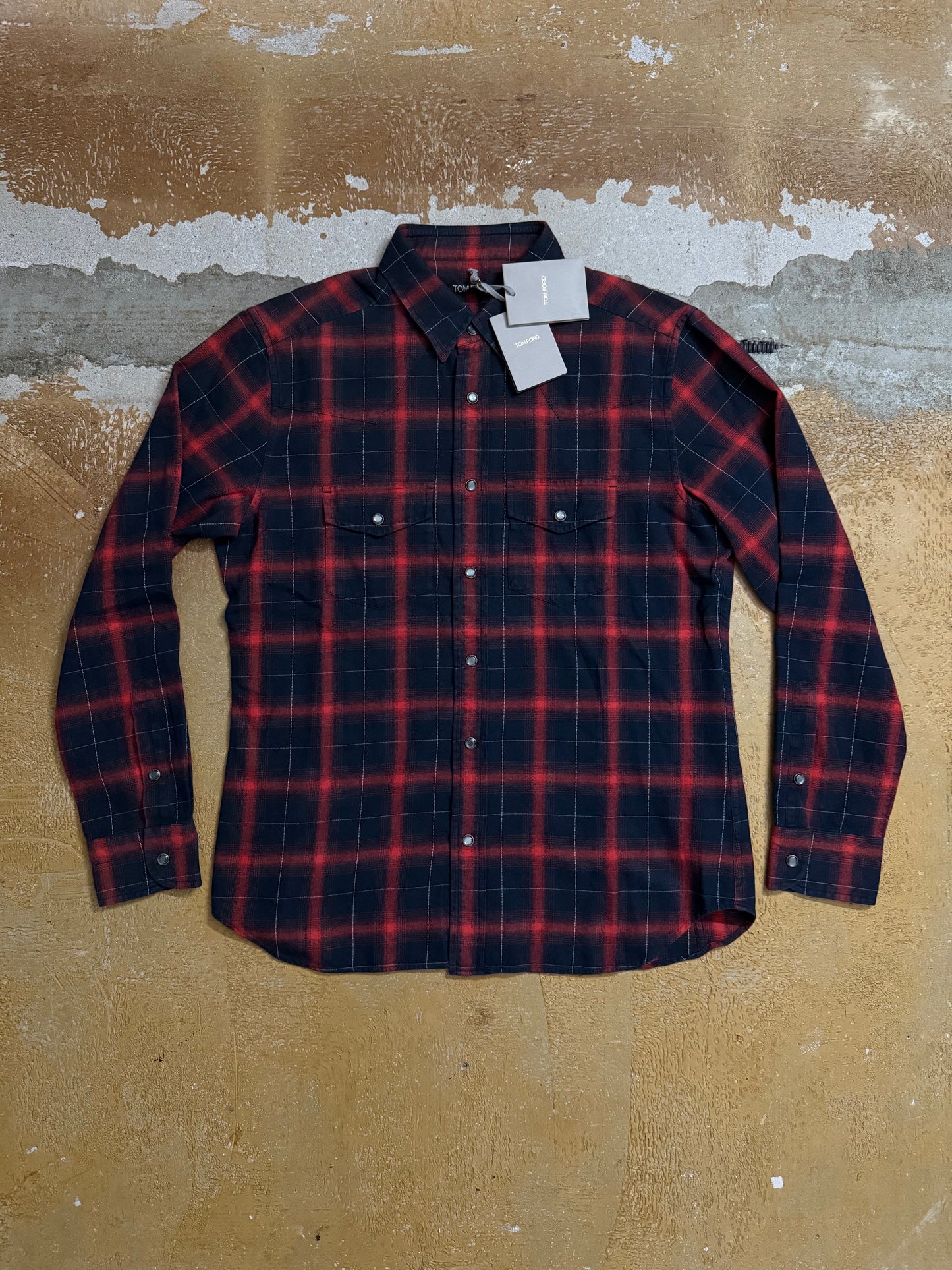 Tom Ford NEW checkered shirt - M