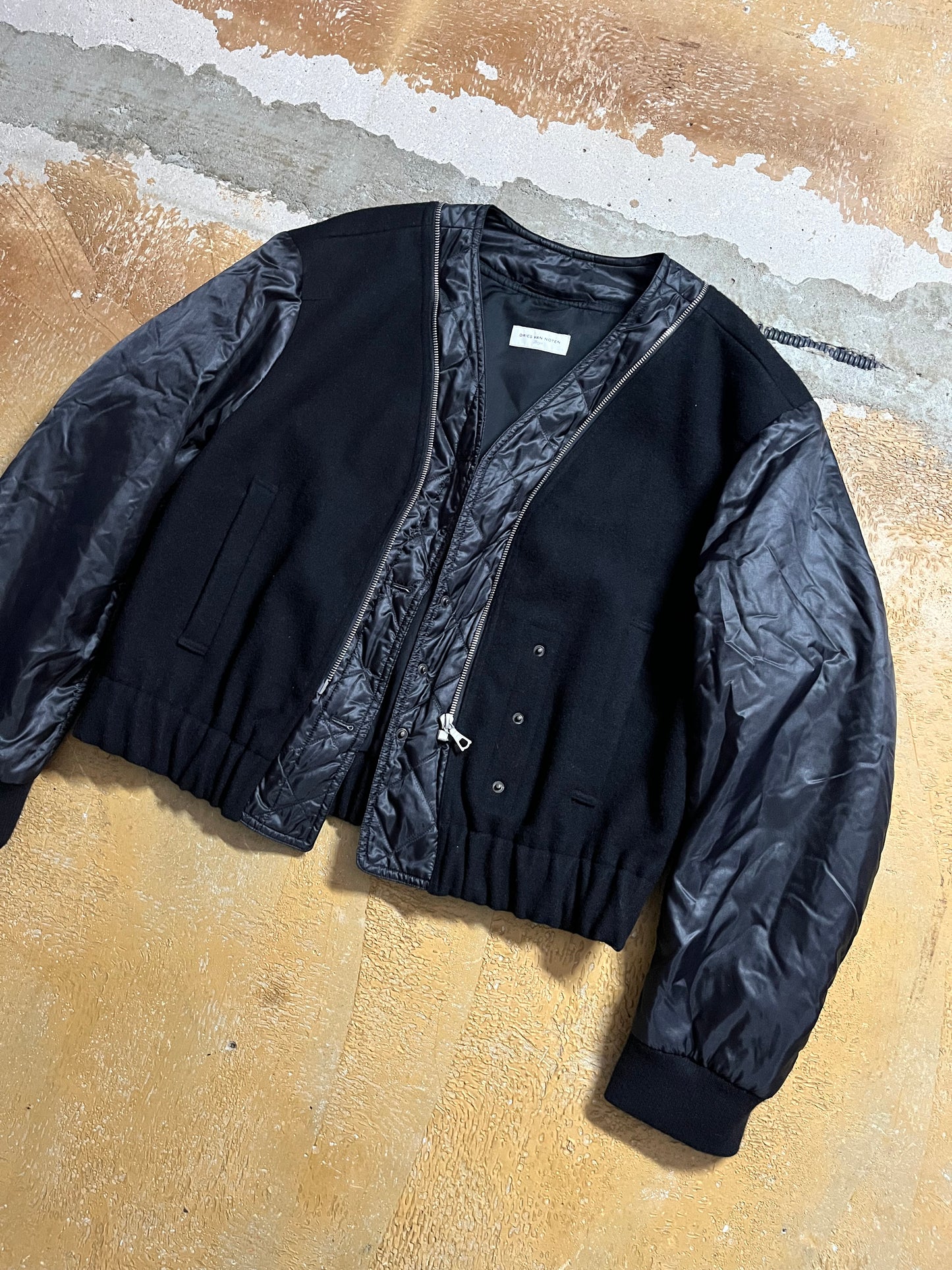 Dries van Noten vintage FW2007 gimp fill zip gimp bomber jacket - S