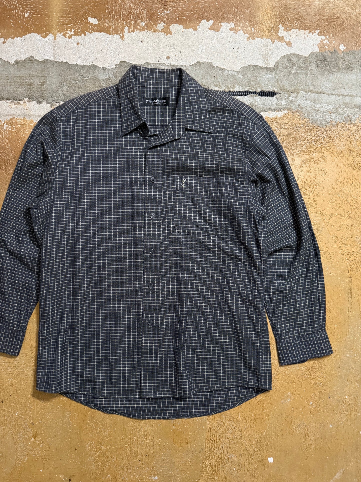 Yves Saint Laurent checkered overshirt - L