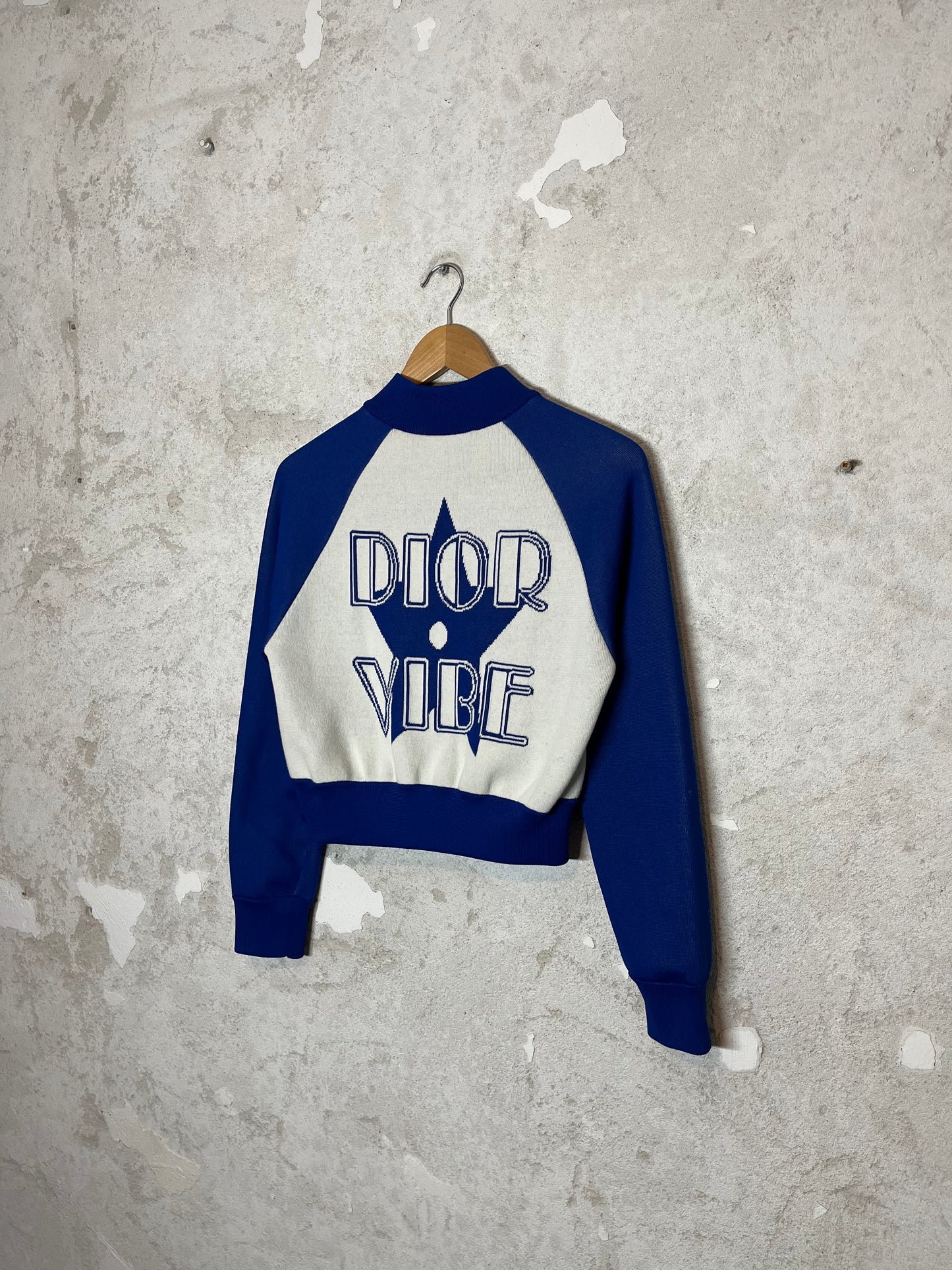 Christian Dior “Dior Vibe” cashmere zip-up sweater - S