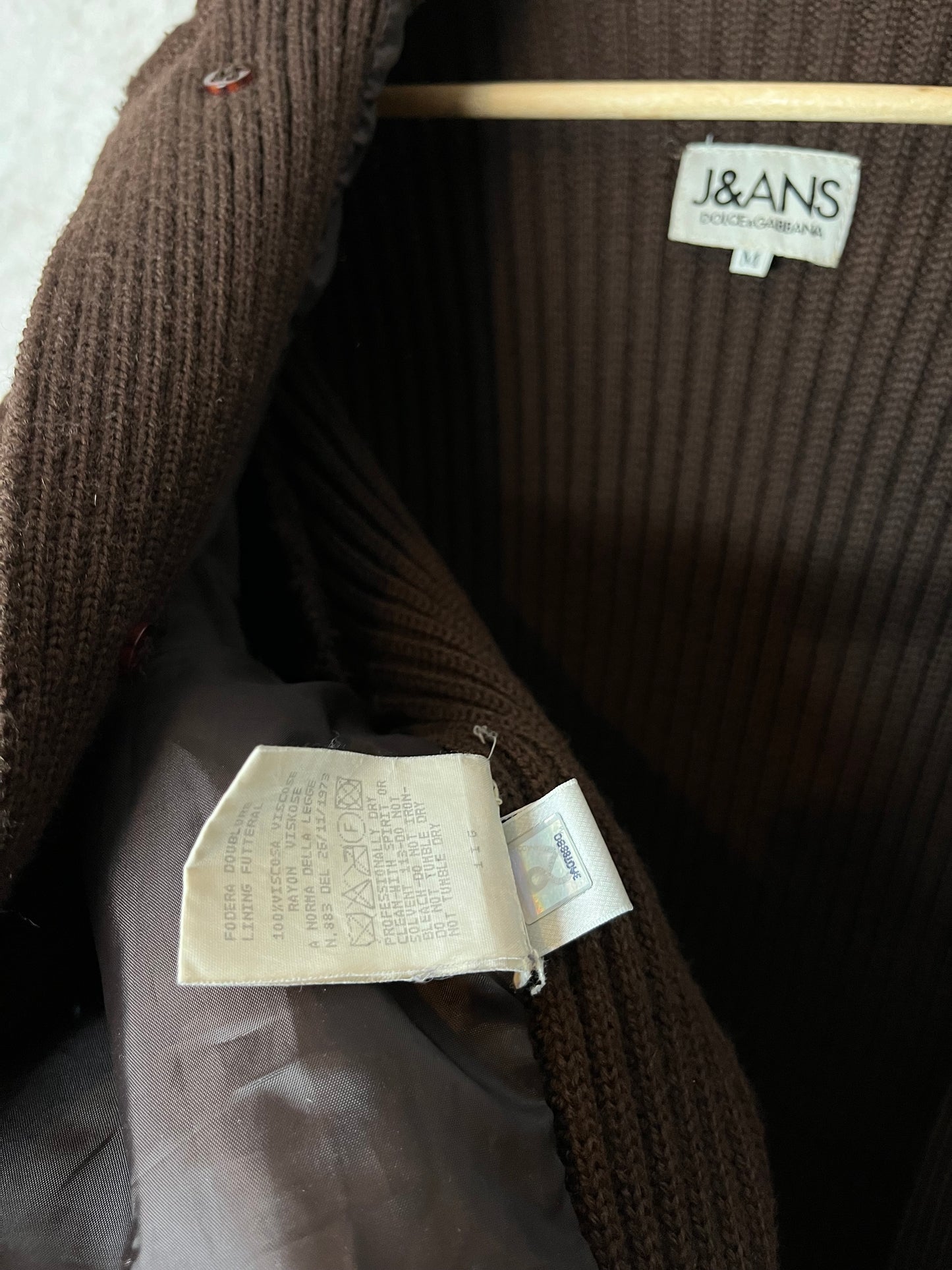 Dolce & Gabbana heavy knit suede jacket - M