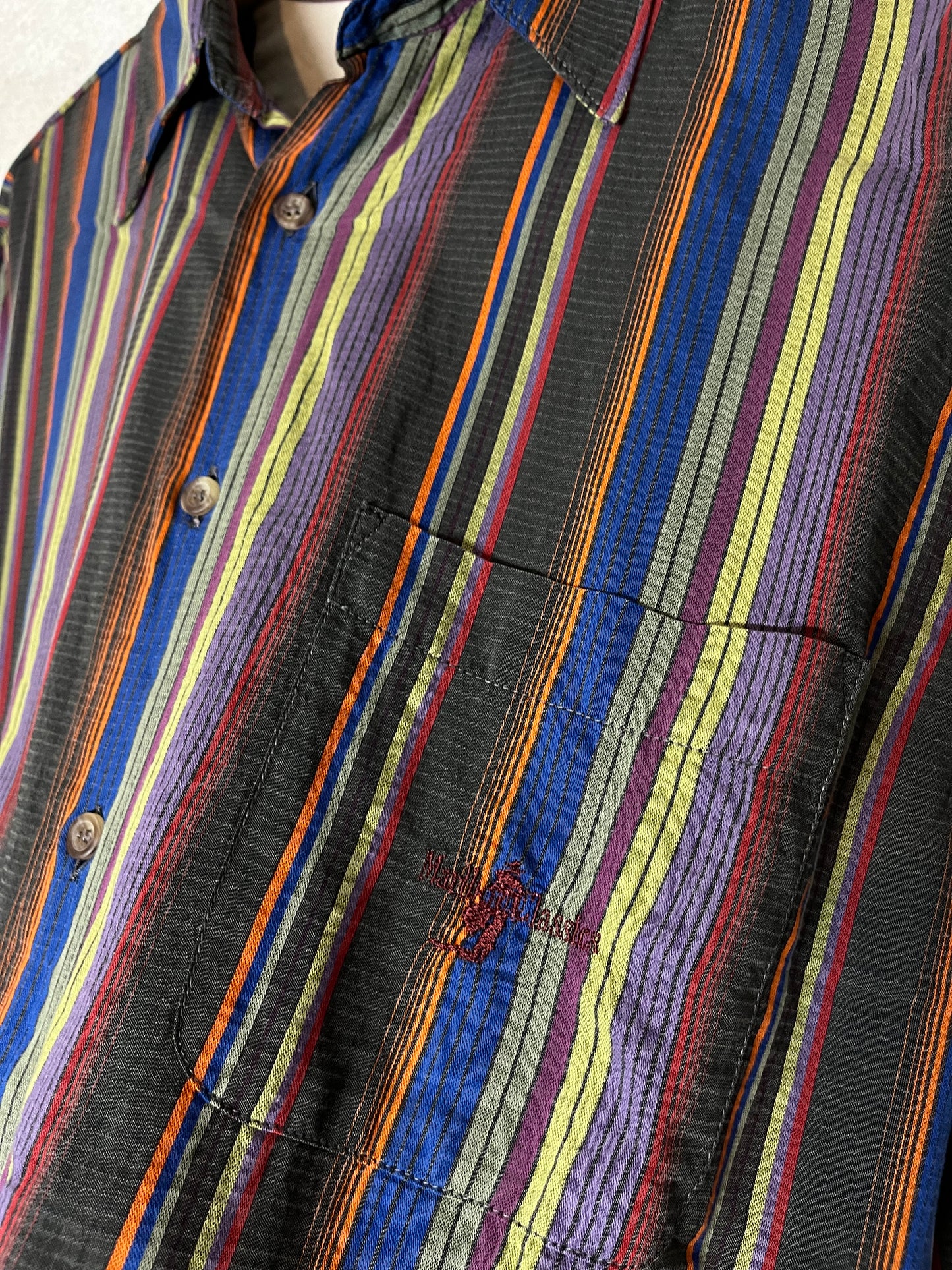 Marlboro vintage striped overshirt - M