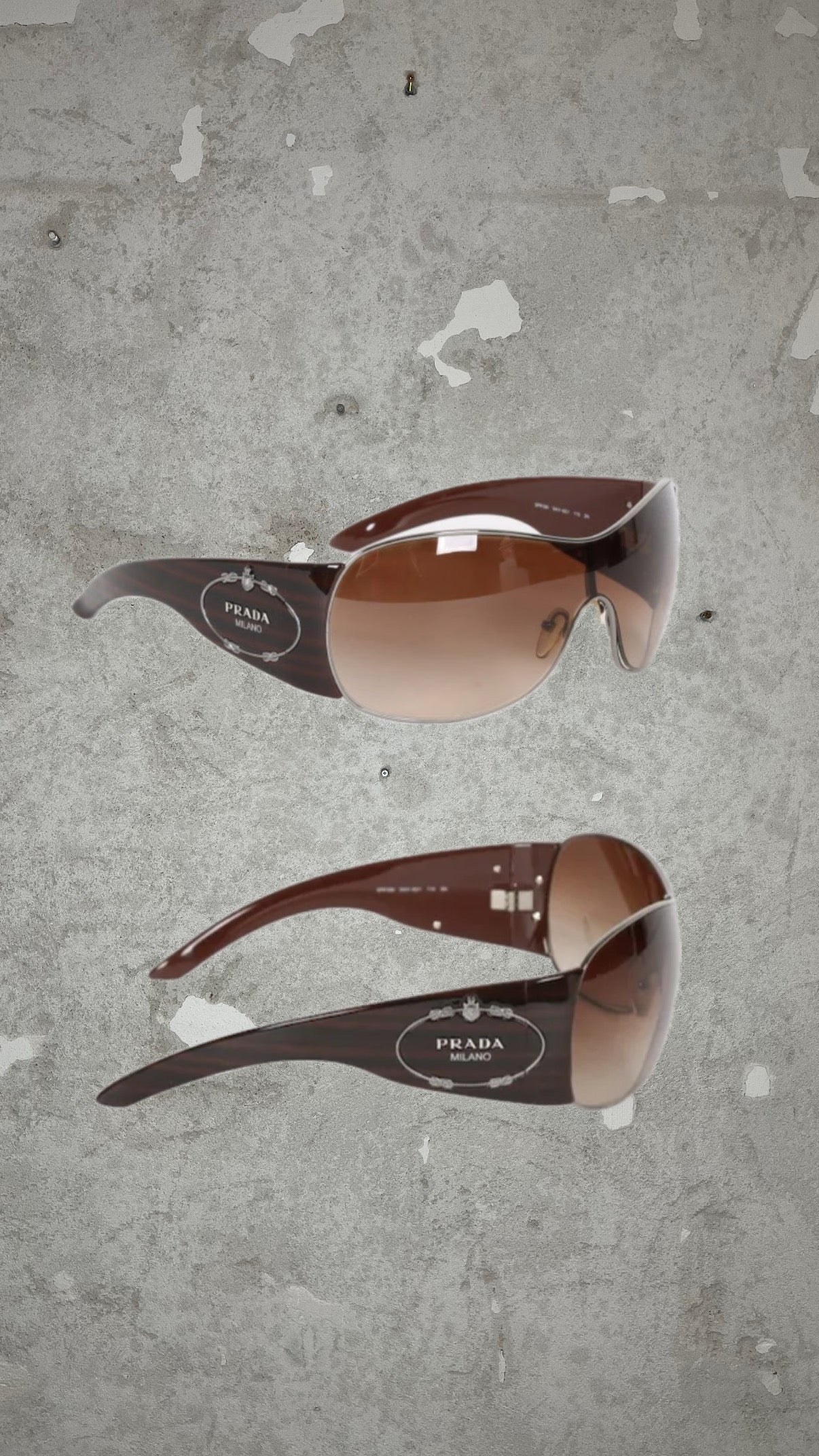 Prada vintage brown sunglasses + box