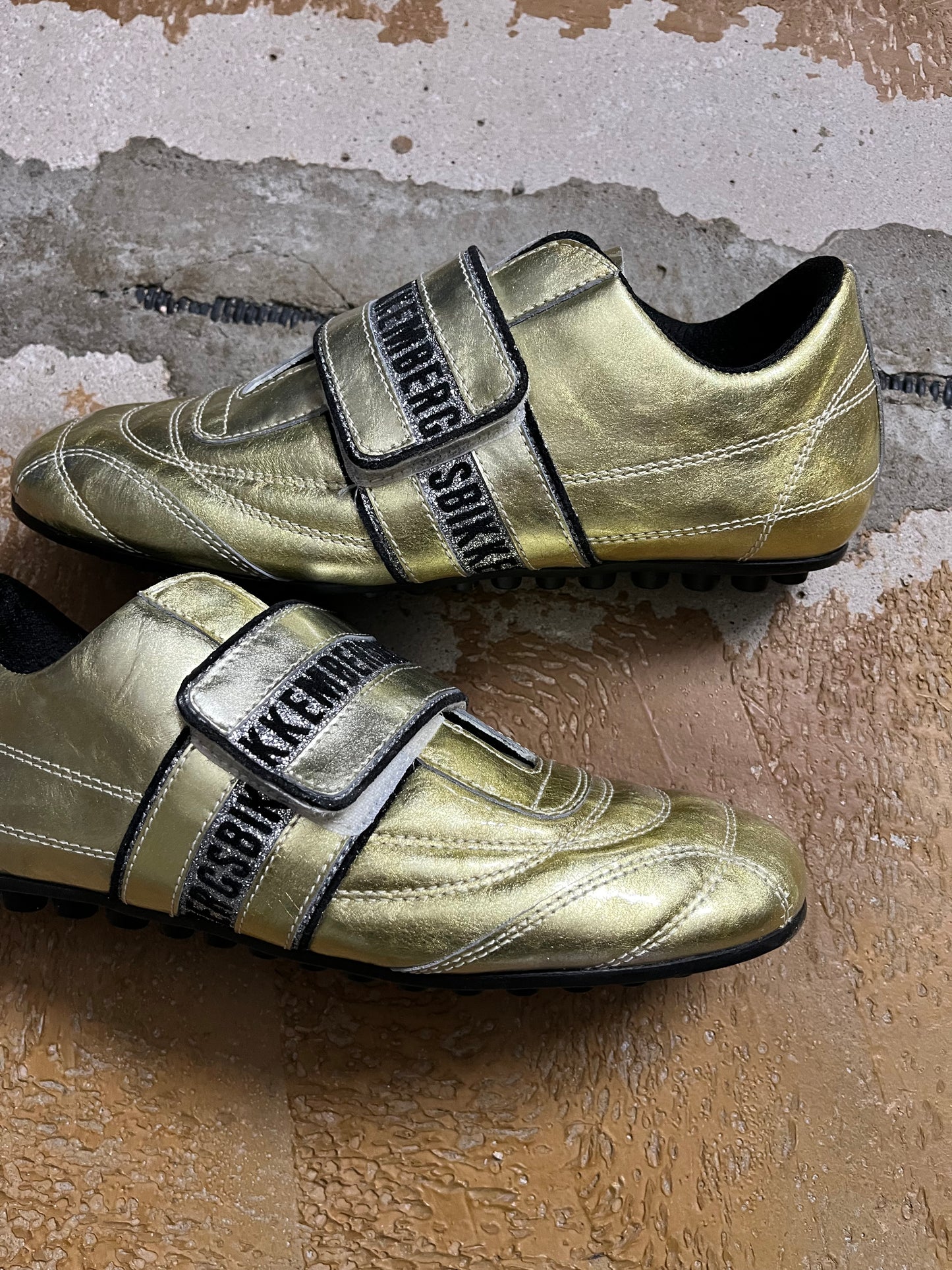 Dirk Bikkembergs gold shoes NEW - 40