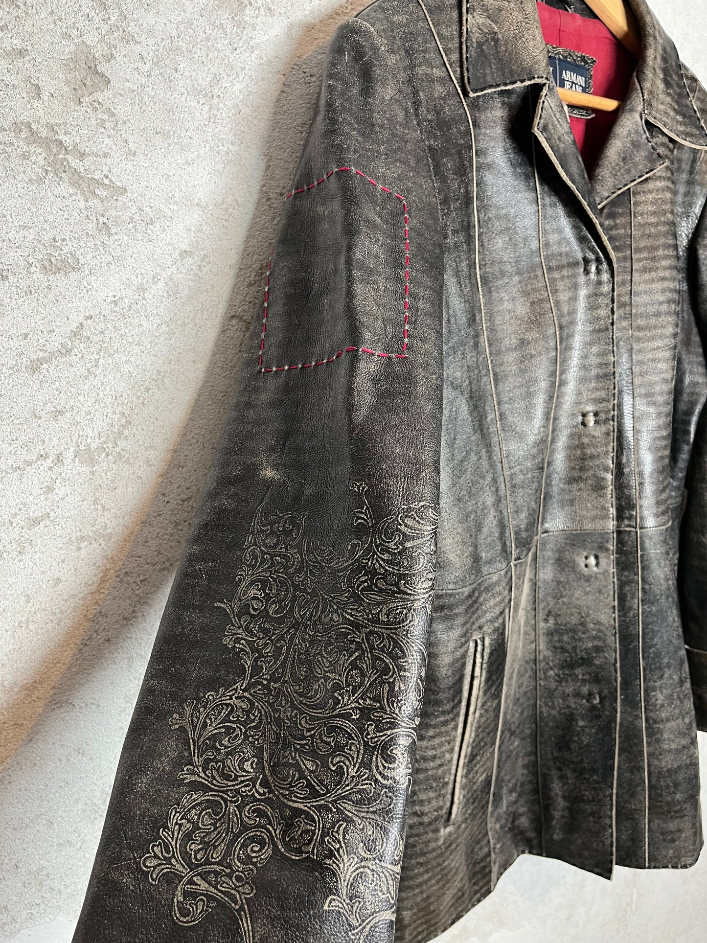 Armani Jeans leather jacket - M