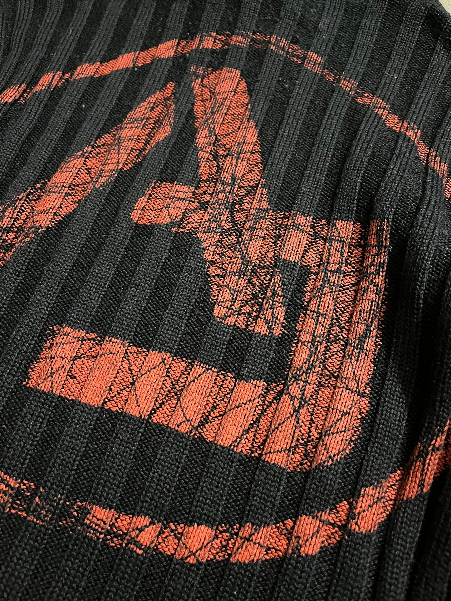 Armani Jeans printed knit rib sweater - M