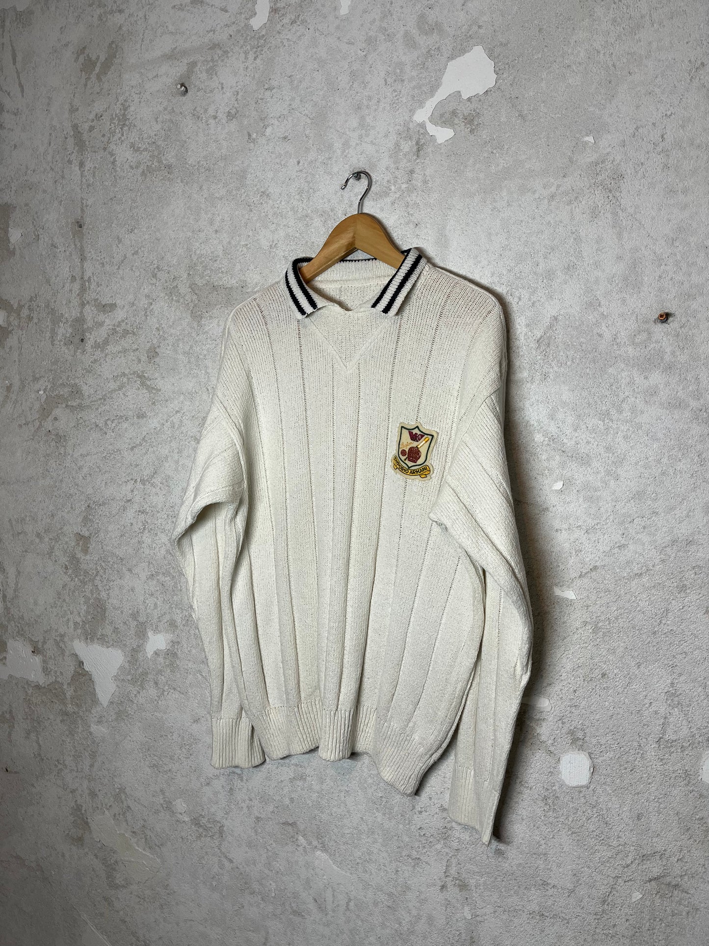 Versace vintage retro tennis knit sweatshirt - XL