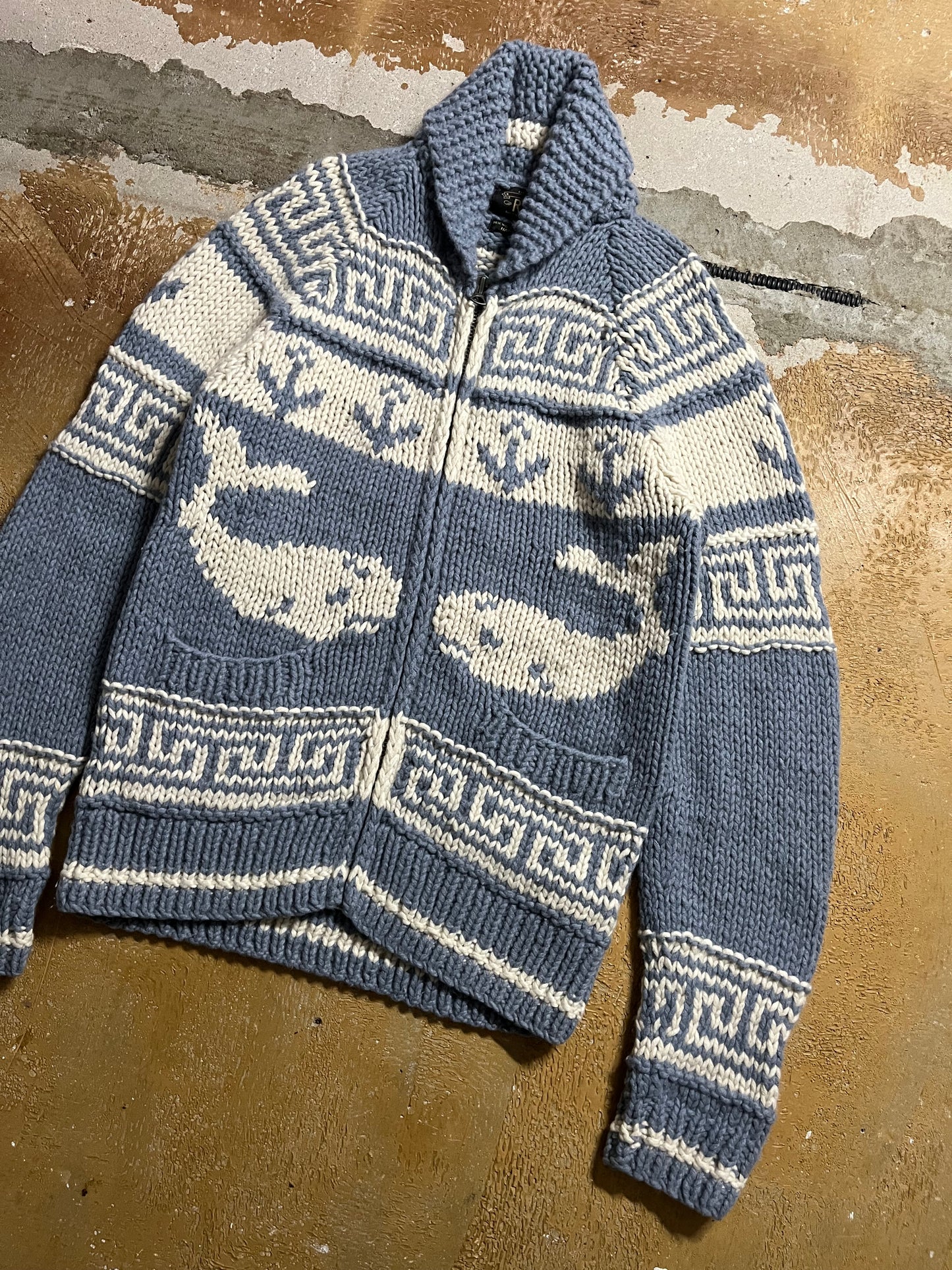 Ralph Lauren Double RL whale Hand Knit sweater - S