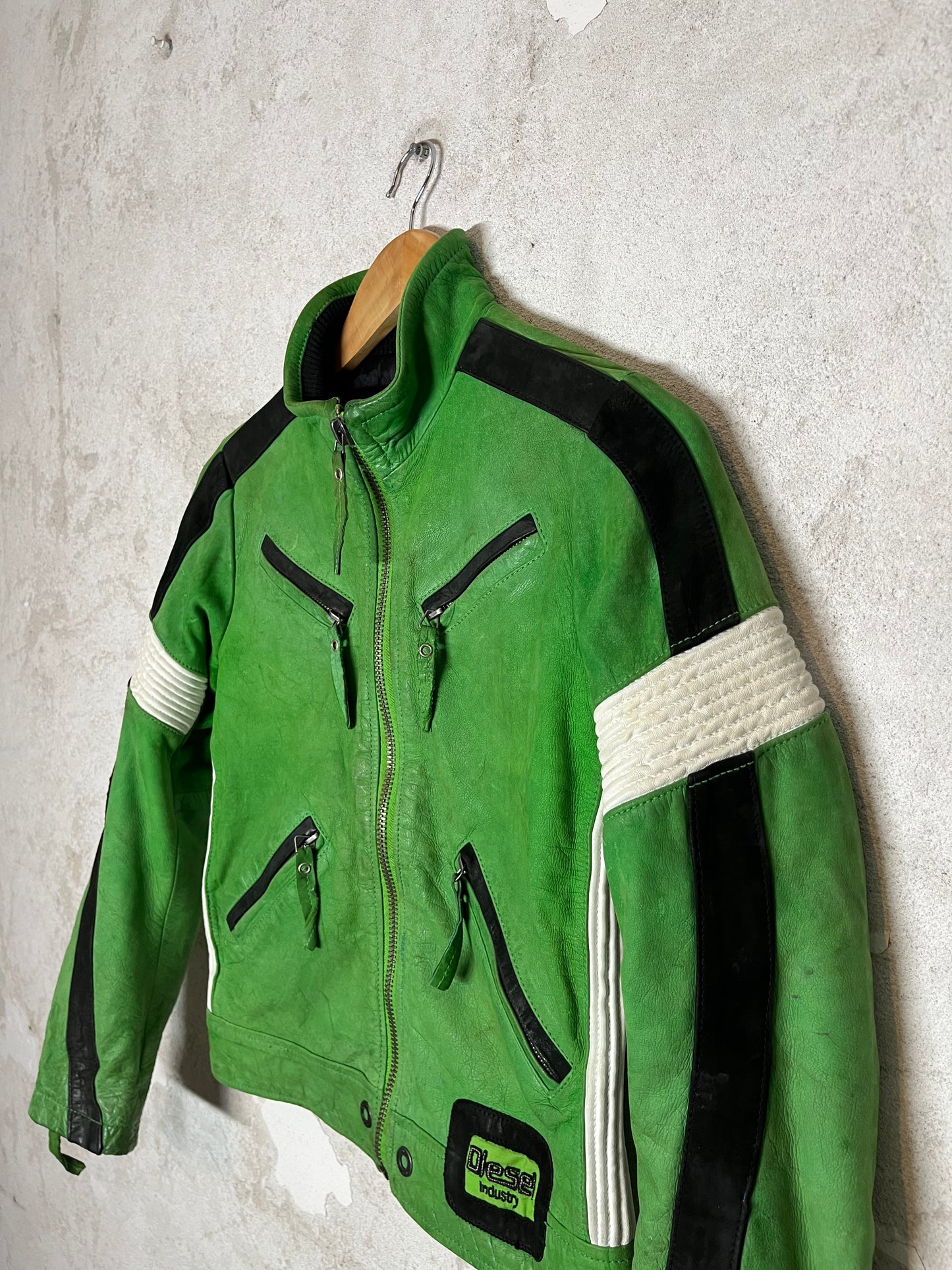Diesel vintage leather motor jacket - M