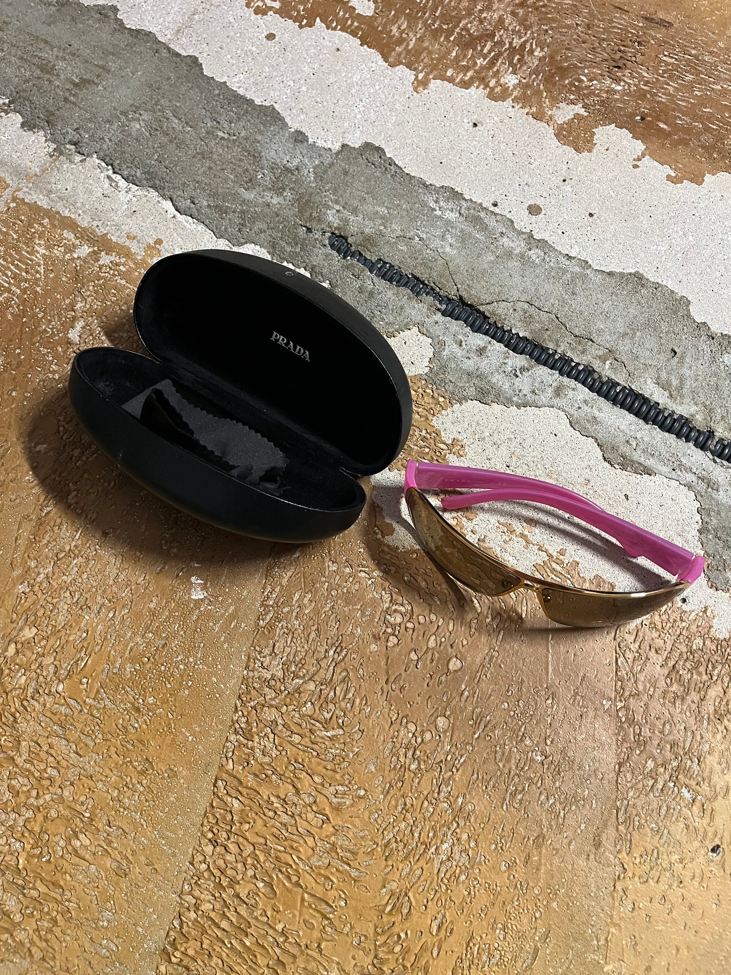 Vintage Prada pink sunglasses with box