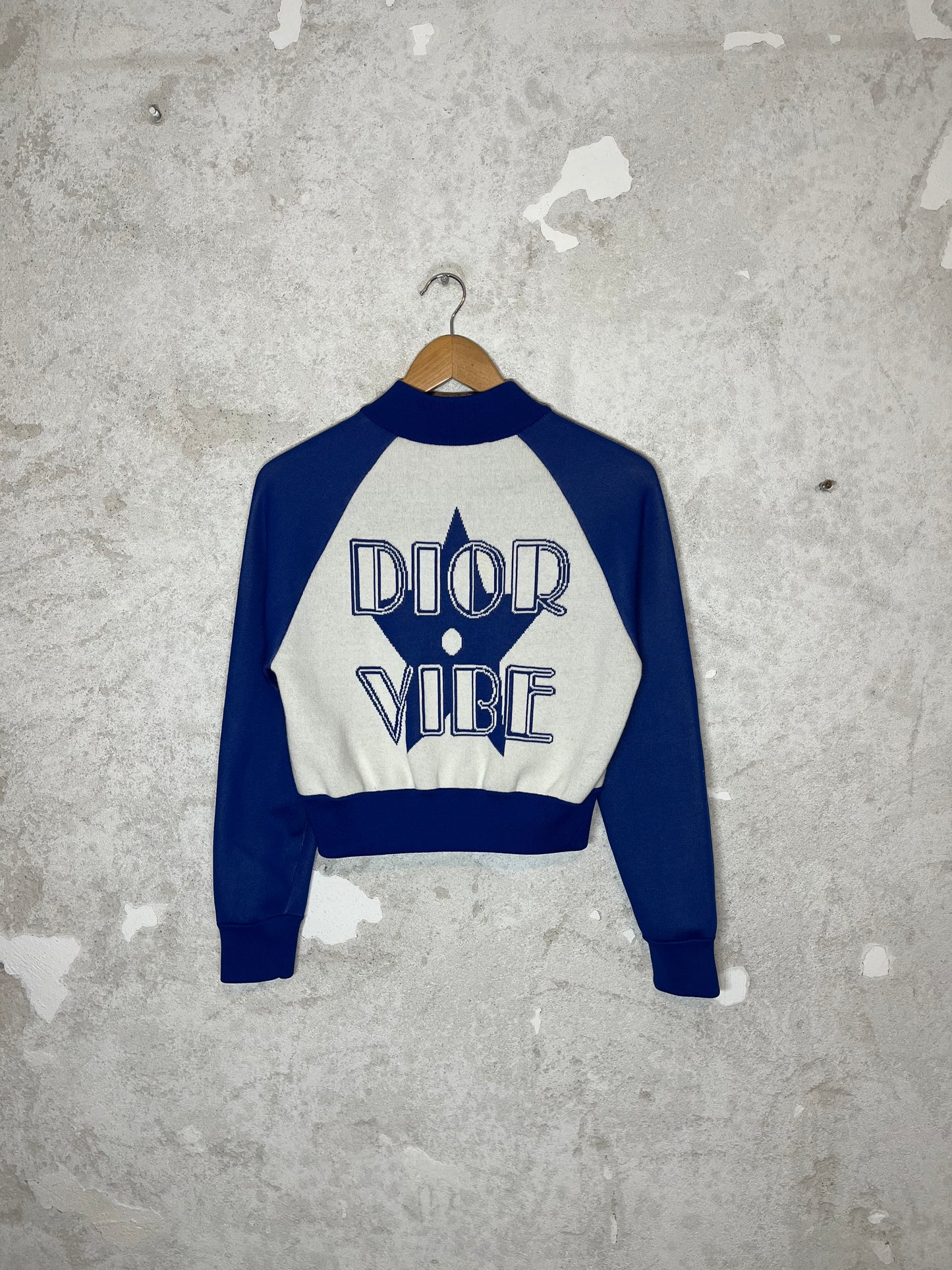 Christian Dior “Dior Vibe” cashmere zip-up sweater - S