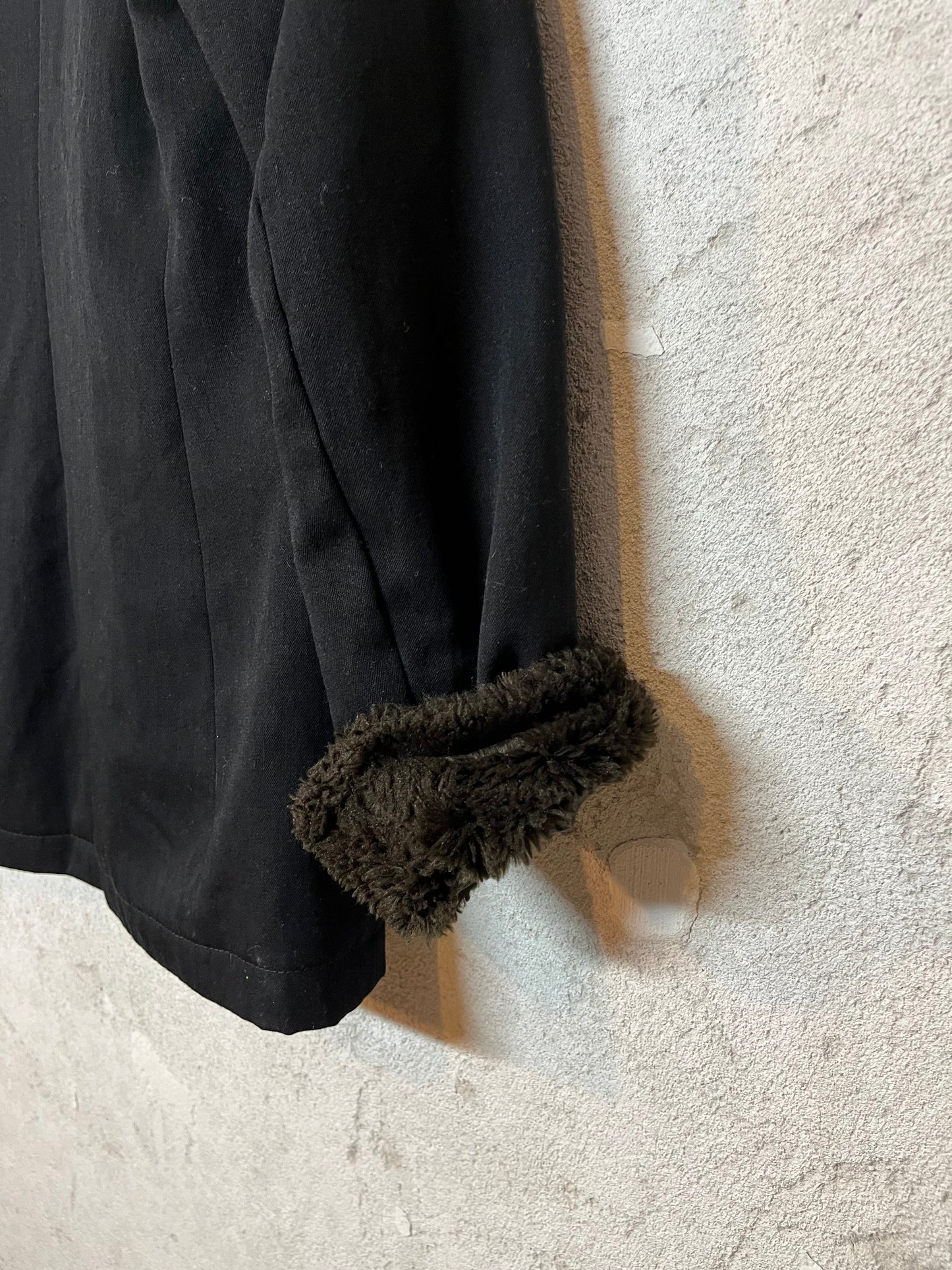 Dries van Noten wool blazer with fur detail - M