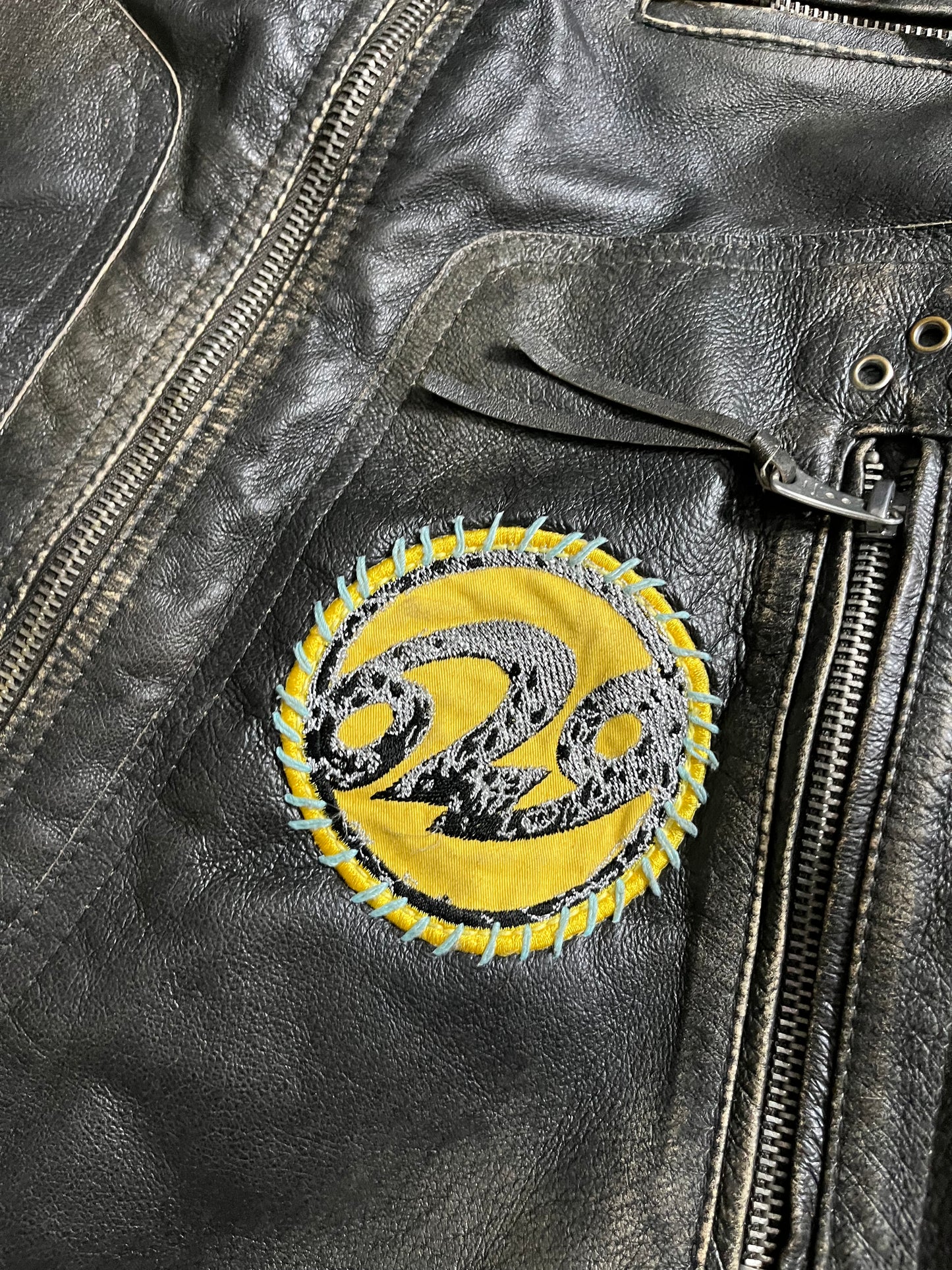 Diesel vintage leather motor jacket - S